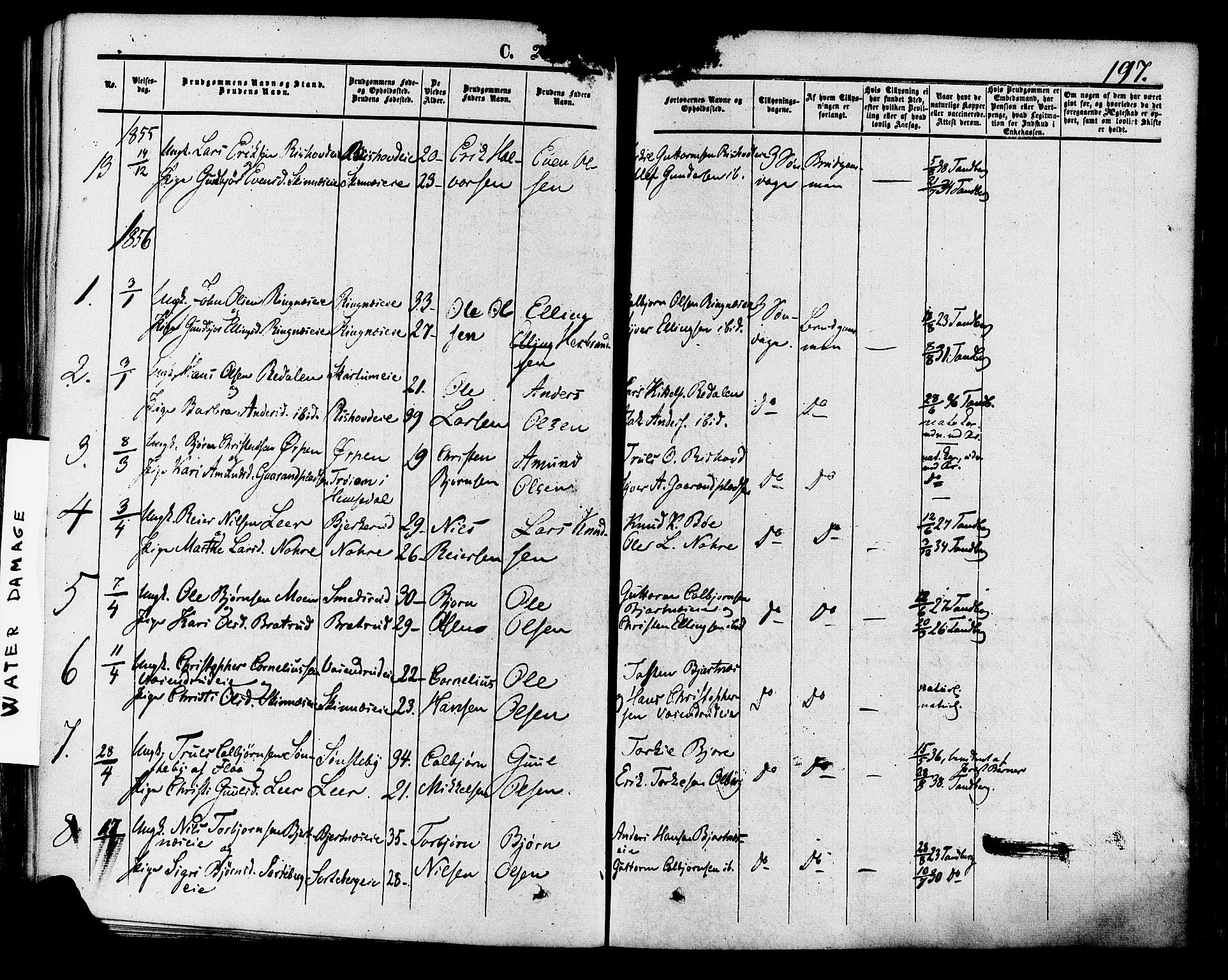Krødsherad kirkebøker, AV/SAKO-A-19/F/Fa/L0003: Parish register (official) no. 3, 1851-1872, p. 197