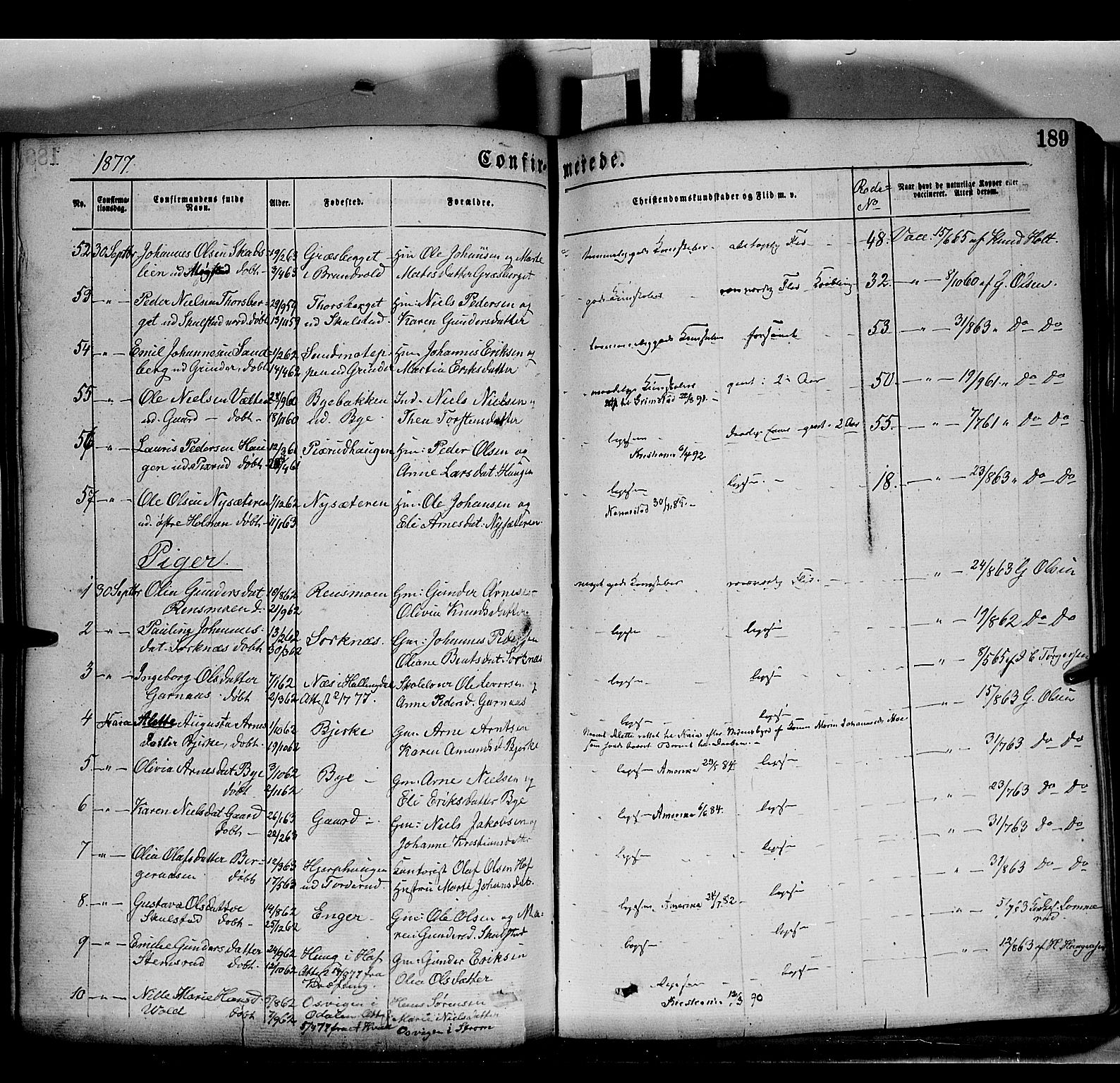 Grue prestekontor, AV/SAH-PREST-036/H/Ha/Haa/L0011: Parish register (official) no. 11, 1873-1880, p. 189