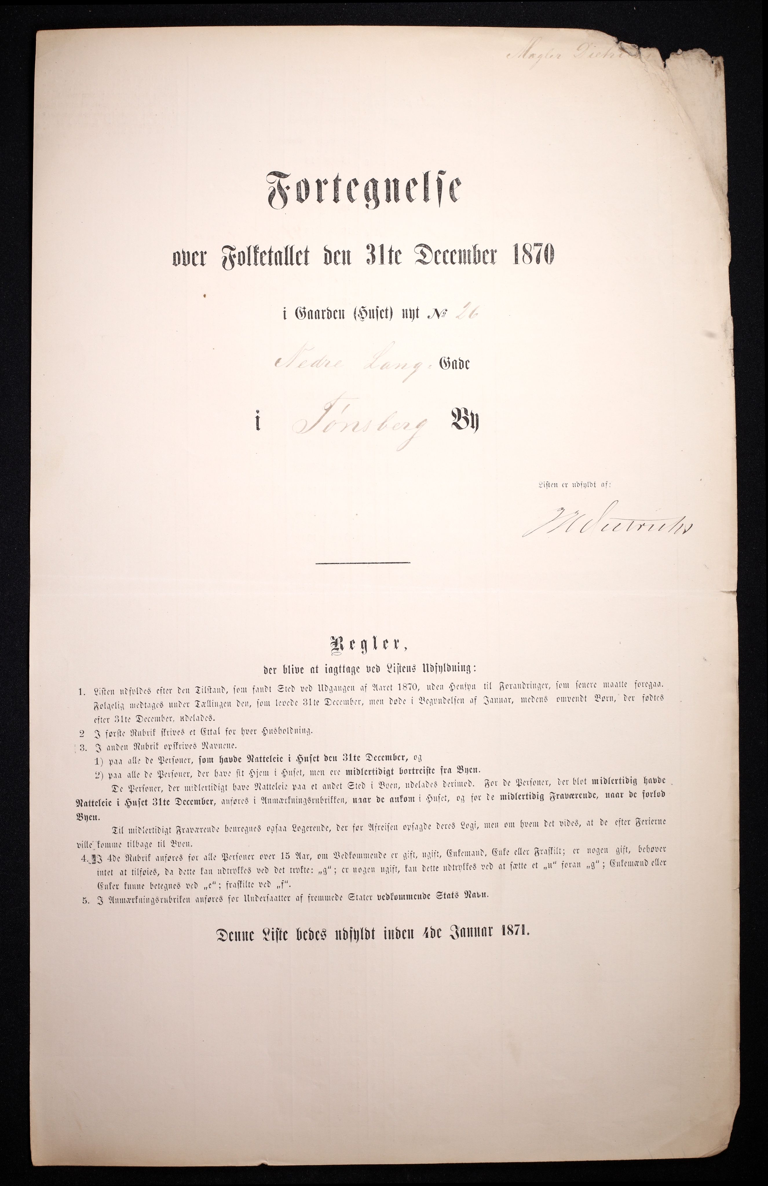 RA, 1870 census for 0705 Tønsberg, 1870, p. 72