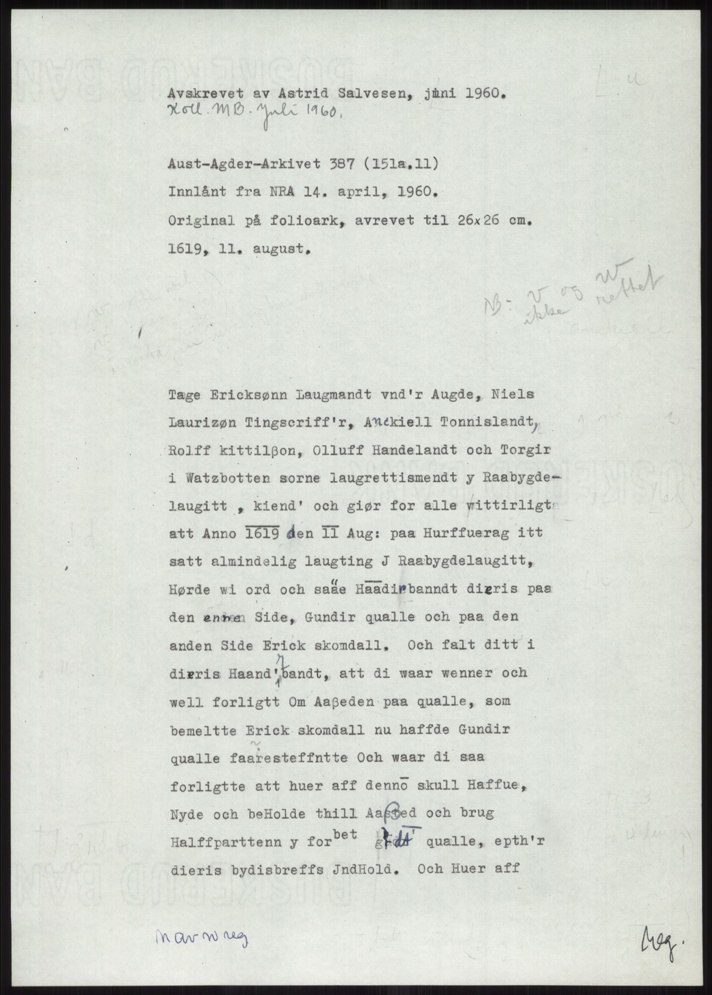 Samlinger til kildeutgivelse, Diplomavskriftsamlingen, AV/RA-EA-4053/H/Ha, p. 1250