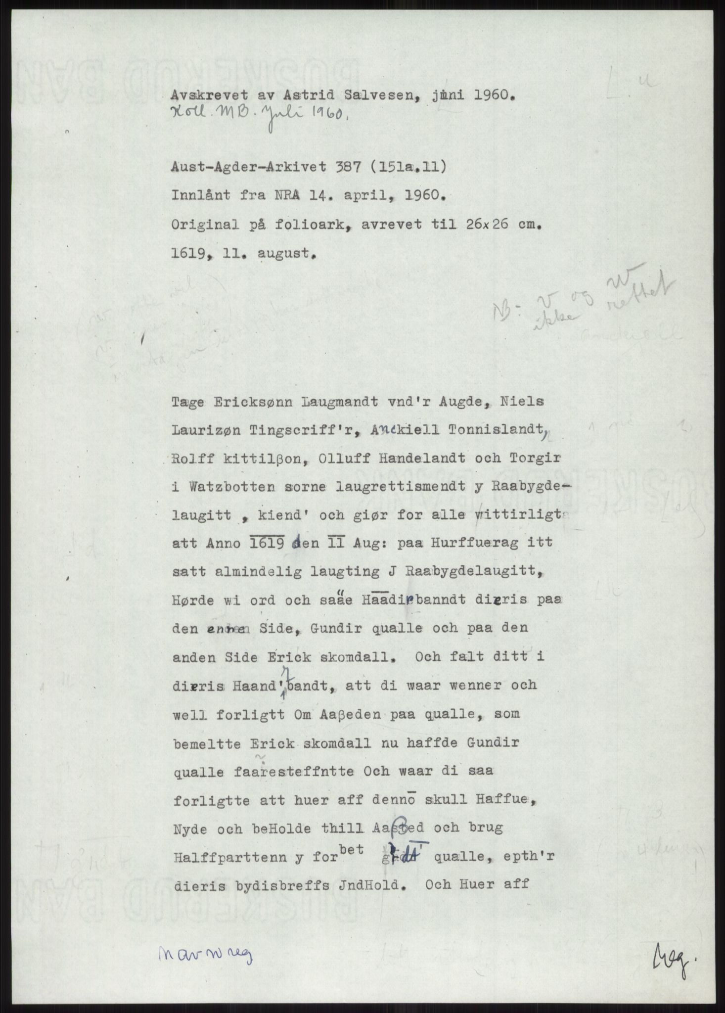 Samlinger til kildeutgivelse, Diplomavskriftsamlingen, RA/EA-4053/H/Ha, p. 1250