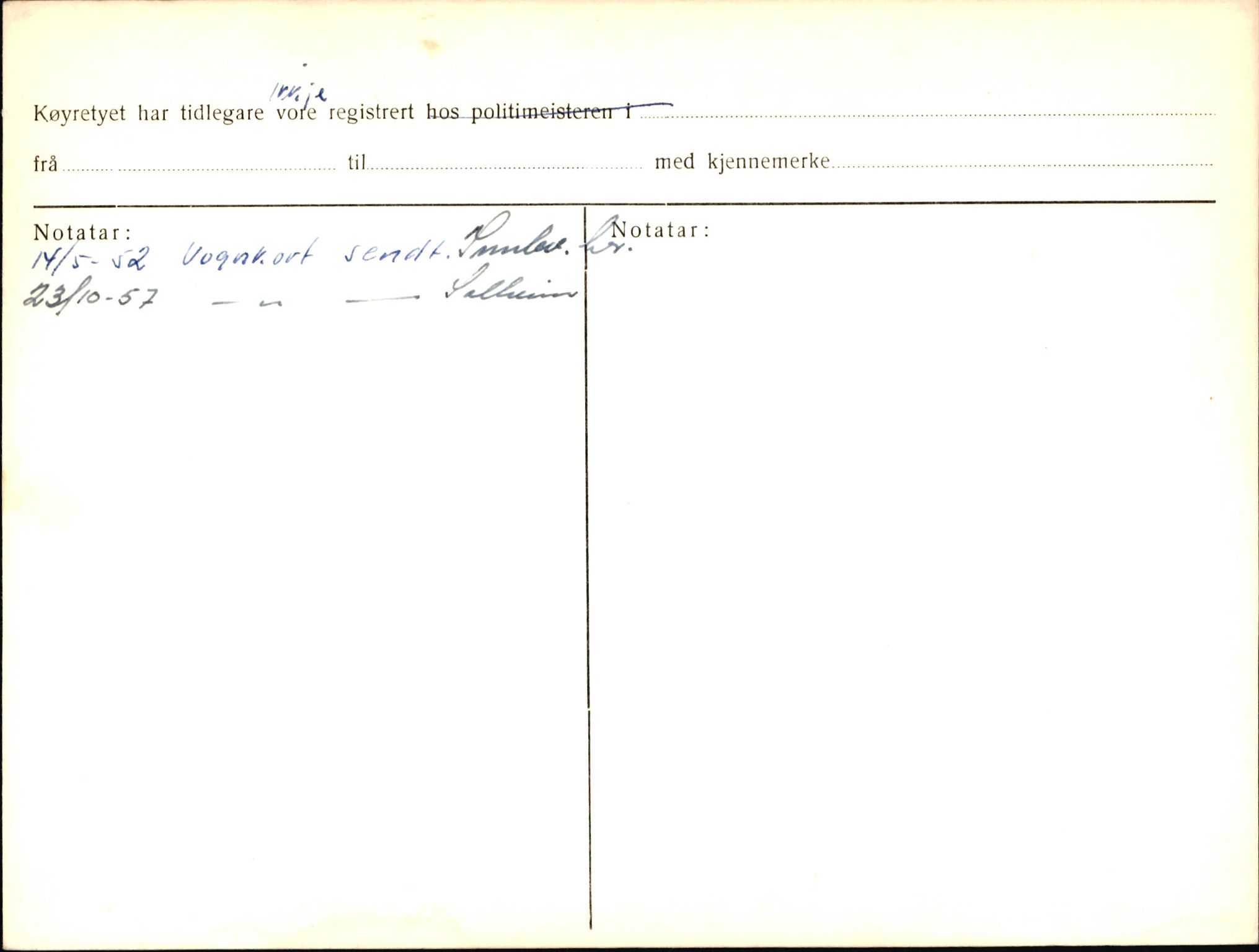 Statens vegvesen, Sogn og Fjordane vegkontor, AV/SAB-A-5301/4/F/L0003: Registerkort utmeldte Fjordane S1000-2499, 1930-1961, p. 85