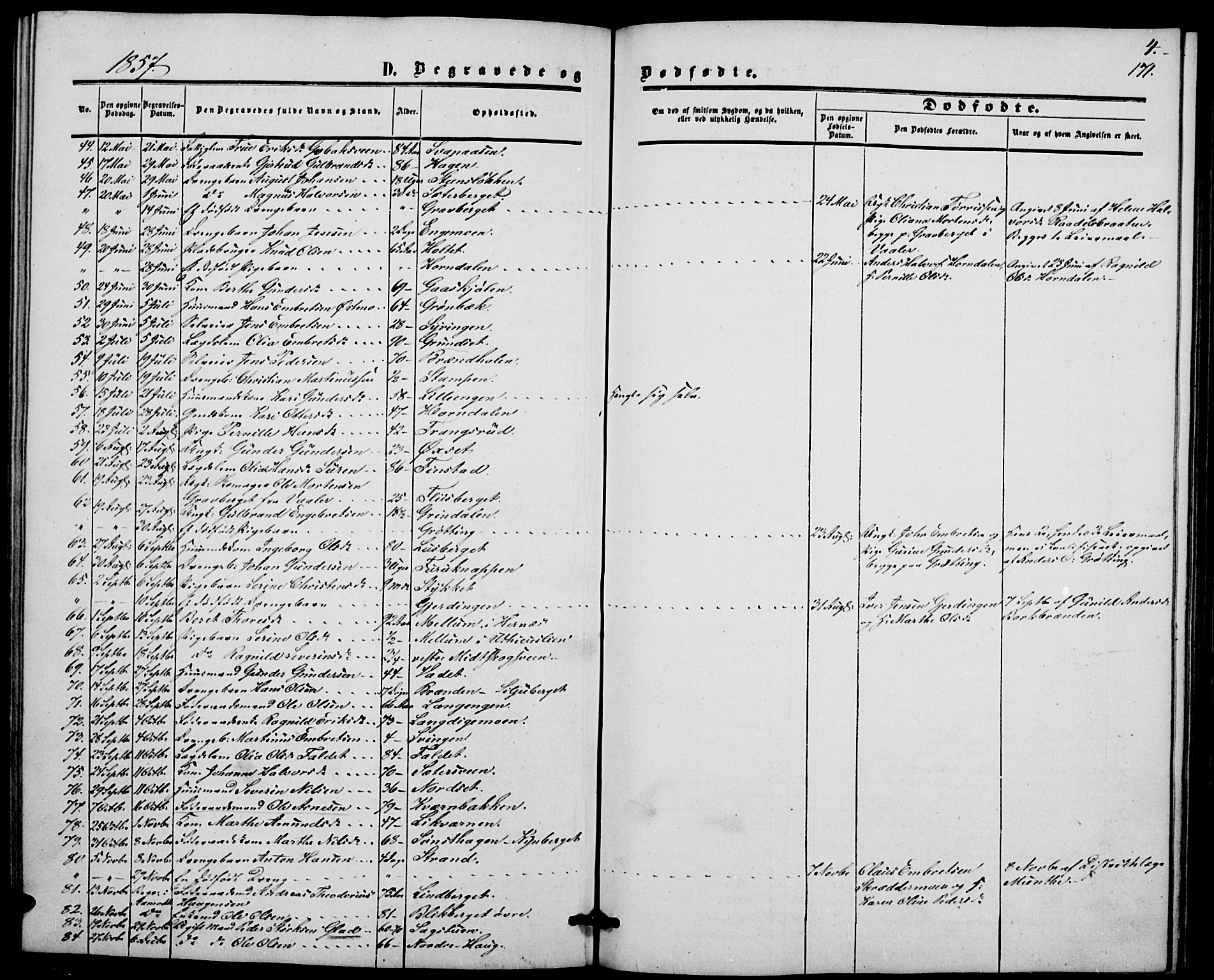 Elverum prestekontor, AV/SAH-PREST-044/H/Ha/Hab/L0003: Parish register (copy) no. 3, 1856-1865, p. 171