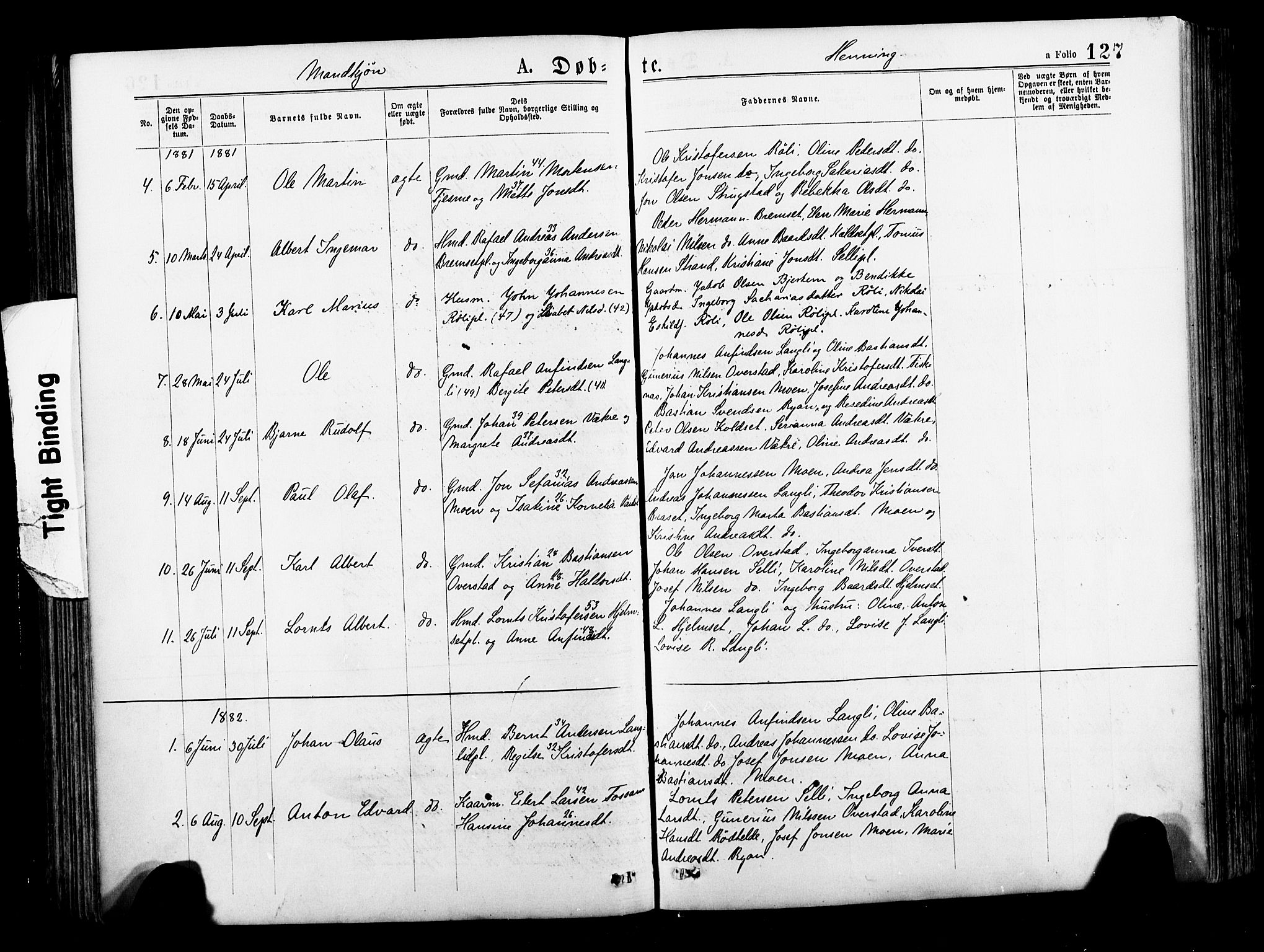 Ministerialprotokoller, klokkerbøker og fødselsregistre - Nord-Trøndelag, AV/SAT-A-1458/735/L0348: Parish register (official) no. 735A09 /3, 1873-1883, p. 127