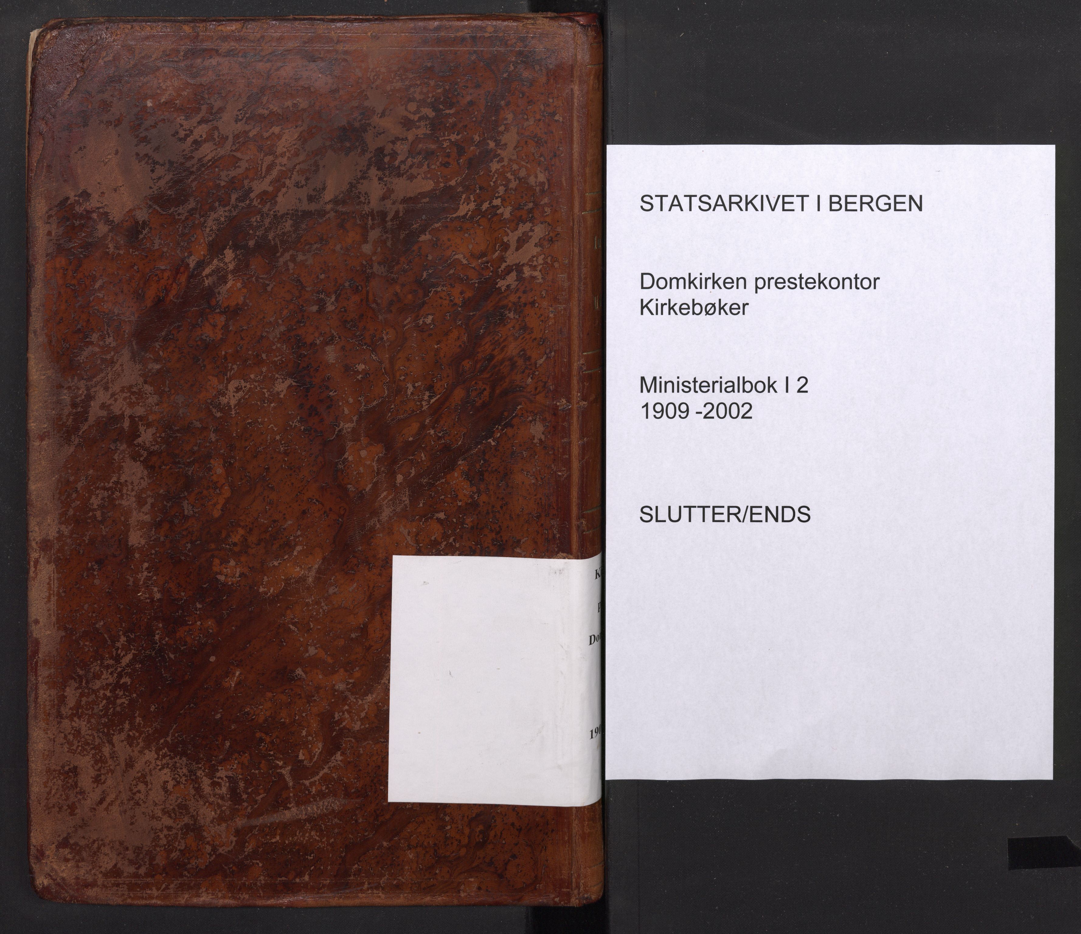 Domkirken sokneprestembete, SAB/A-74801/H/Haa: Parish register (official) no. I 2, 1909-2002