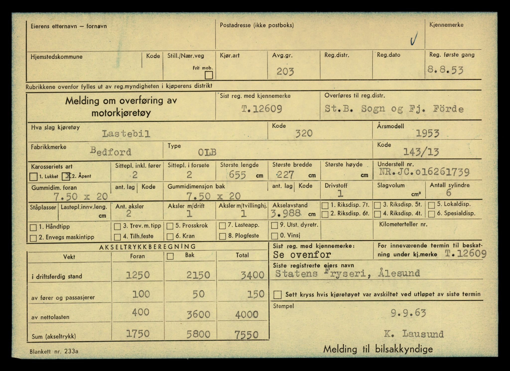 Møre og Romsdal vegkontor - Ålesund trafikkstasjon, SAT/A-4099/F/Fe/L0034: Registreringskort for kjøretøy T 12500 - T 12652, 1927-1998, p. 2114