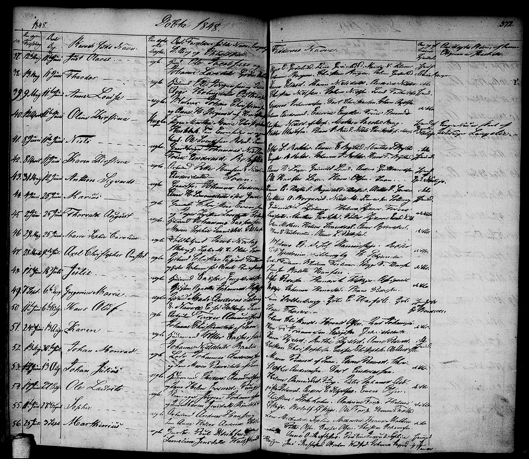 Vestby prestekontor Kirkebøker, AV/SAO-A-10893/F/Fa/L0006: Parish register (official) no. I 6, 1827-1849, p. 372