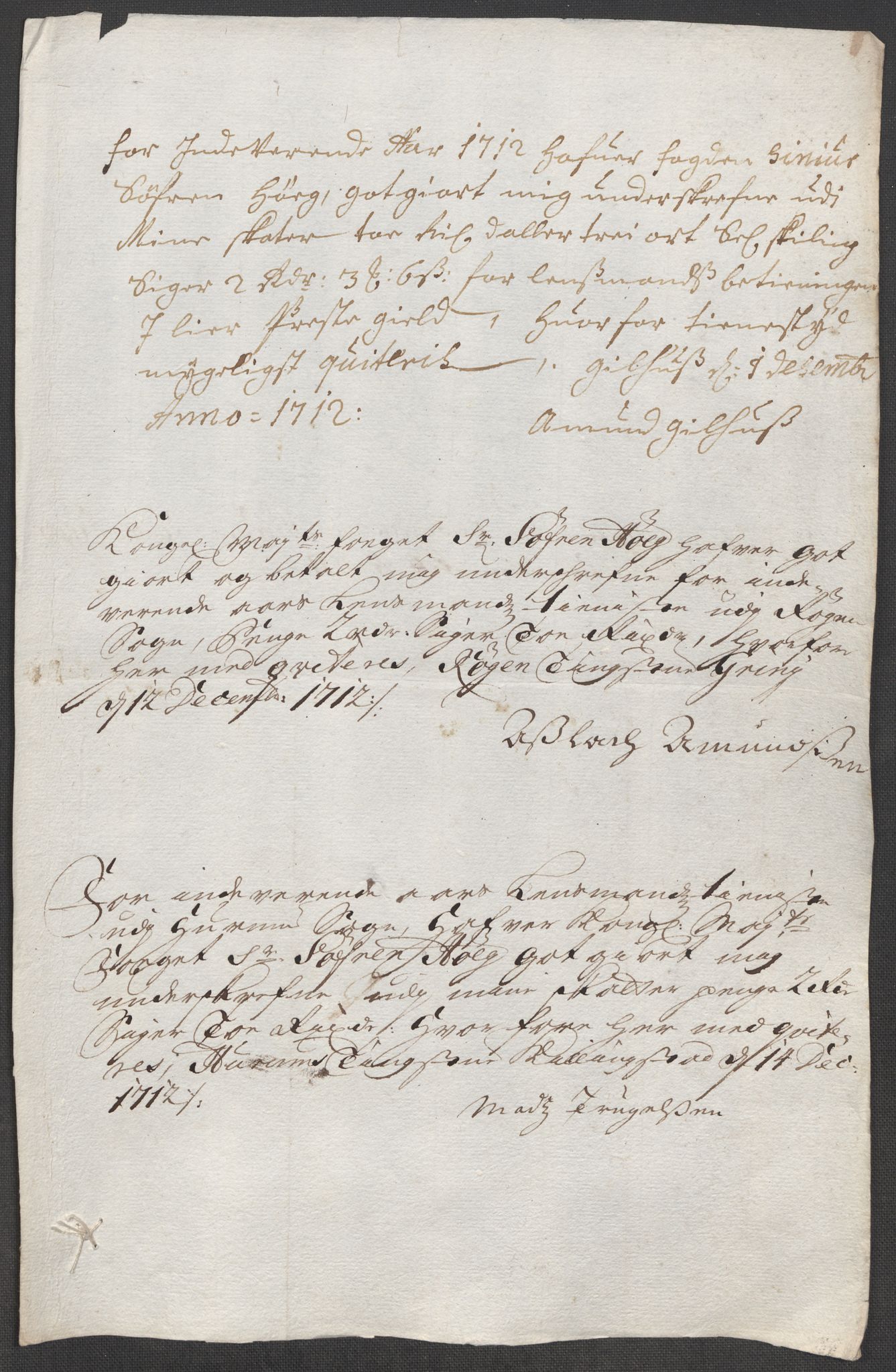 Rentekammeret inntil 1814, Reviderte regnskaper, Fogderegnskap, AV/RA-EA-4092/R31/L1707: Fogderegnskap Hurum, Røyken, Eiker, Lier og Buskerud, 1712, p. 280