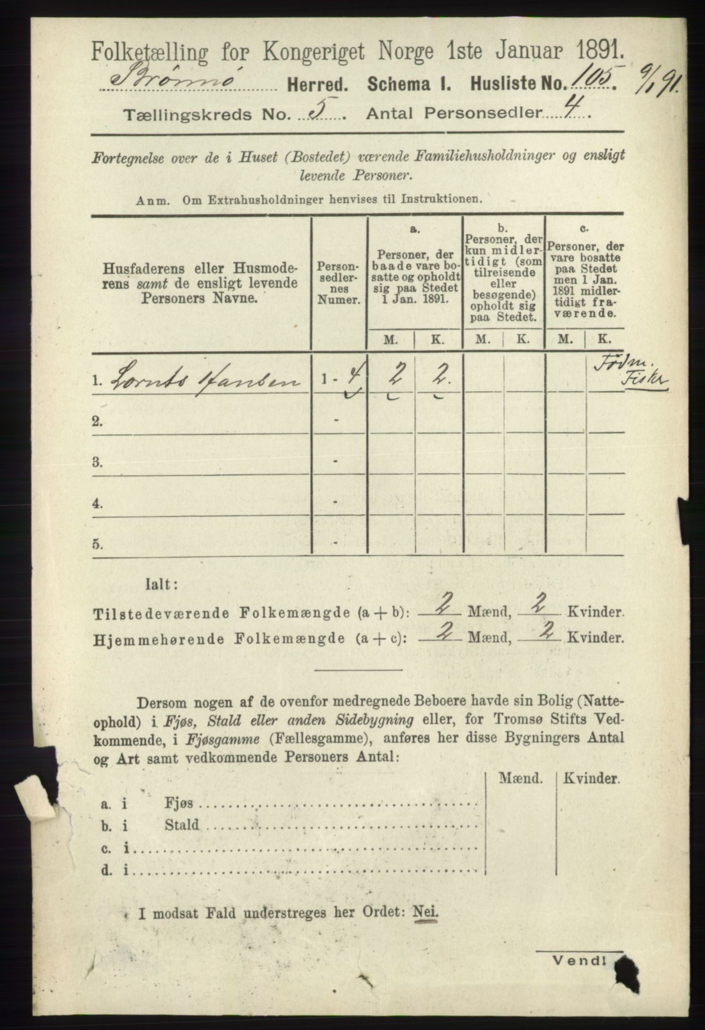 RA, 1891 census for 1814 Brønnøy, 1891, p. 2461