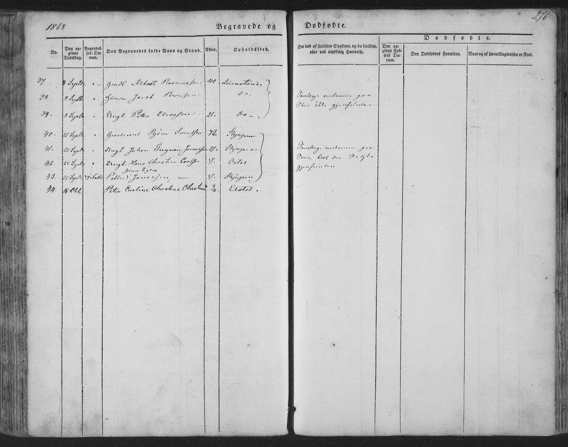 Ministerialprotokoller, klokkerbøker og fødselsregistre - Nordland, AV/SAT-A-1459/880/L1131: Parish register (official) no. 880A05, 1844-1868, p. 276