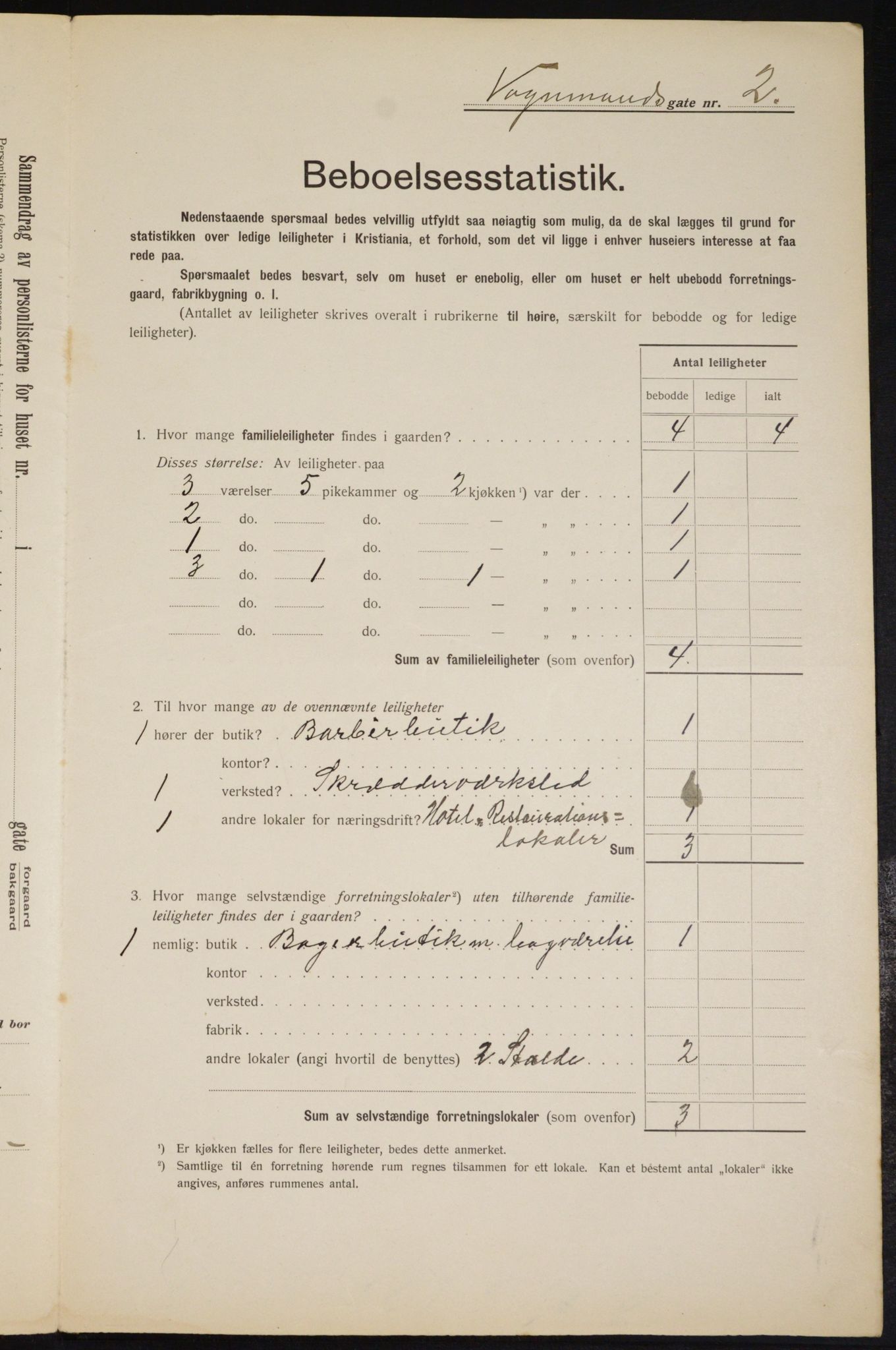 OBA, Municipal Census 1912 for Kristiania, 1912, p. 124076
