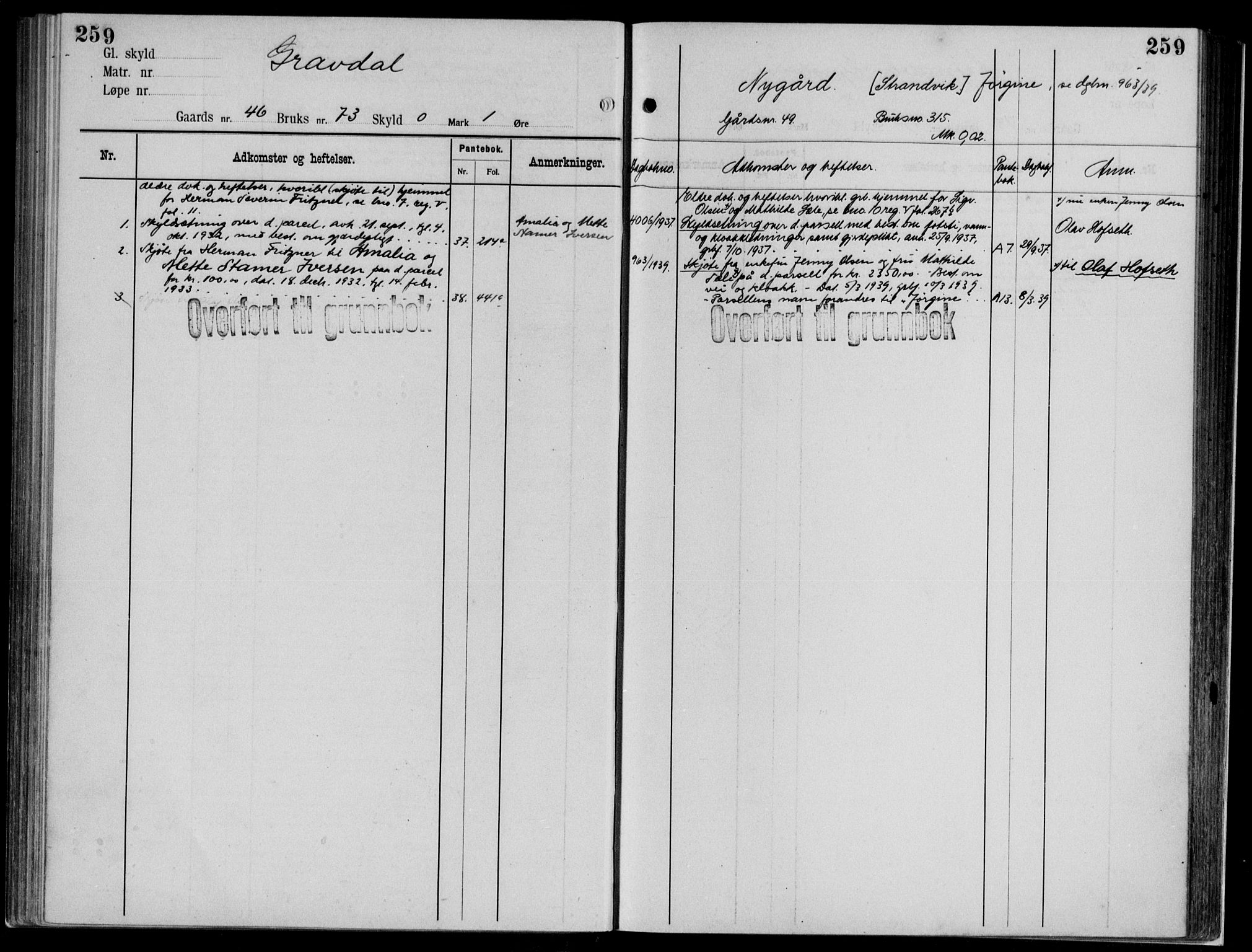 Midhordland sorenskriveri, AV/SAB-A-3001/1/G/Ga/Gab/L0112: Mortgage register no. II.A.b.112, p. 259