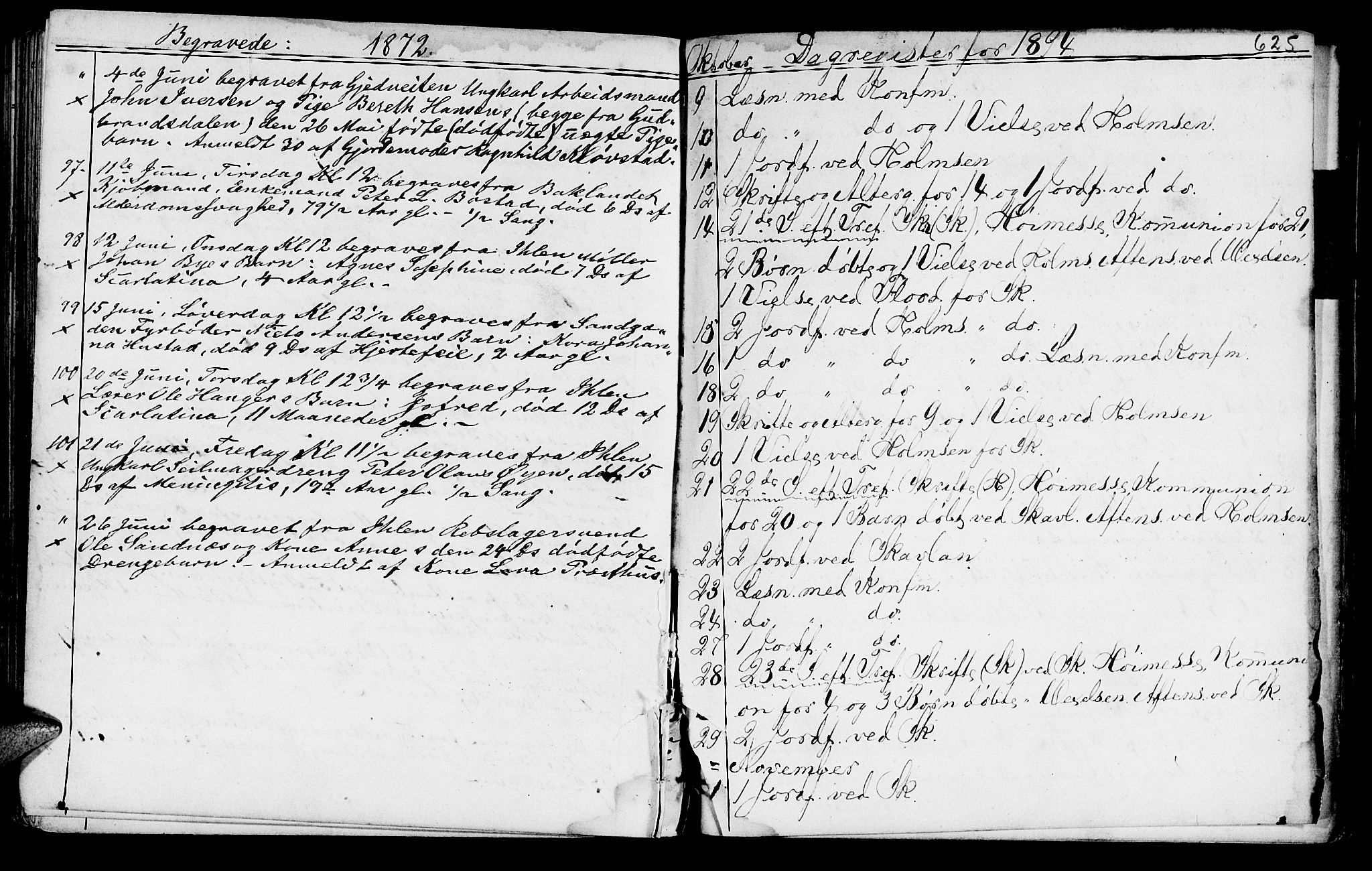 Ministerialprotokoller, klokkerbøker og fødselsregistre - Sør-Trøndelag, SAT/A-1456/602/L0140: Parish register (copy) no. 602C08, 1864-1872, p. 624-625