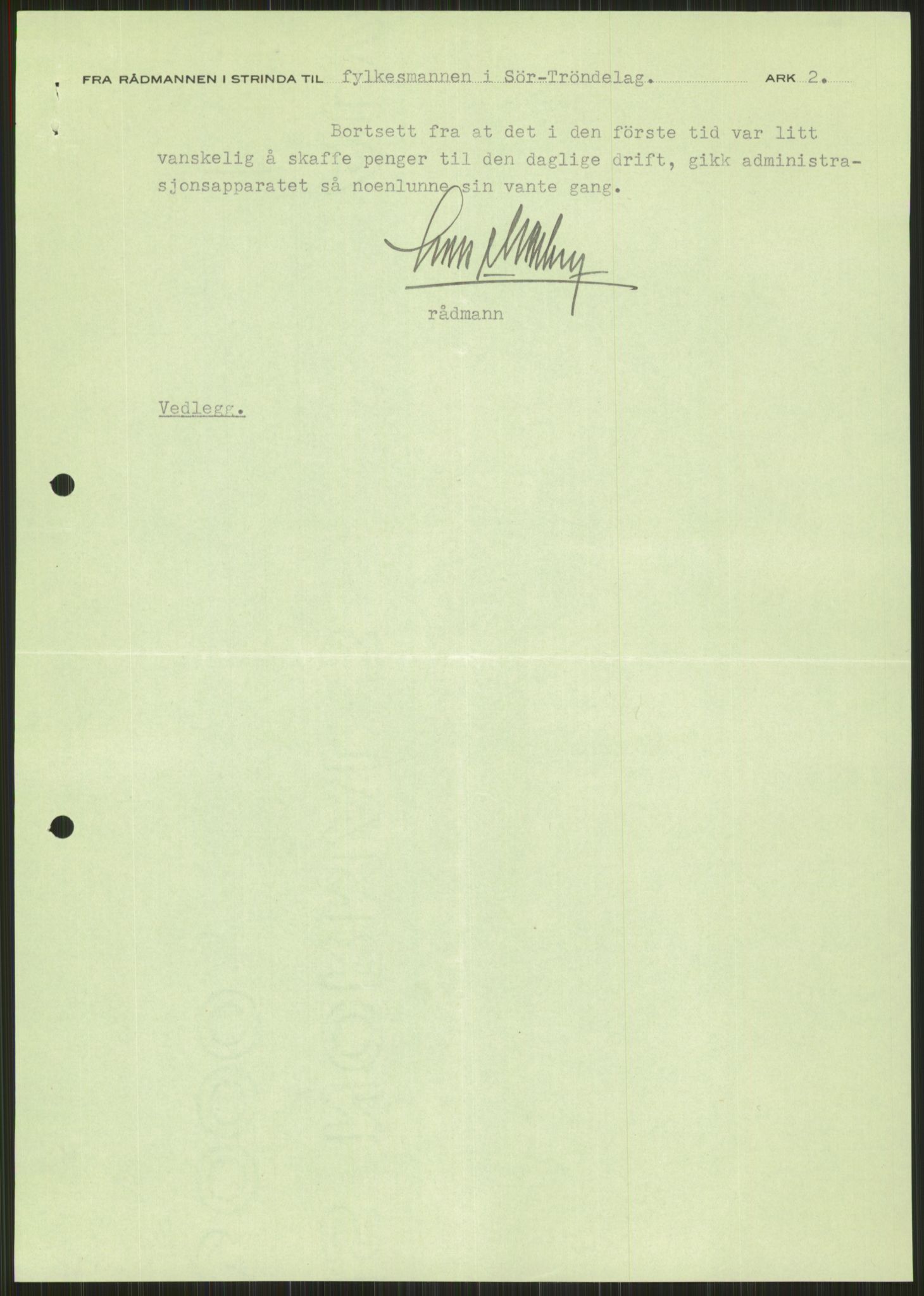 Forsvaret, Forsvarets krigshistoriske avdeling, RA/RAFA-2017/Y/Ya/L0016: II-C-11-31 - Fylkesmenn.  Rapporter om krigsbegivenhetene 1940., 1940, p. 191