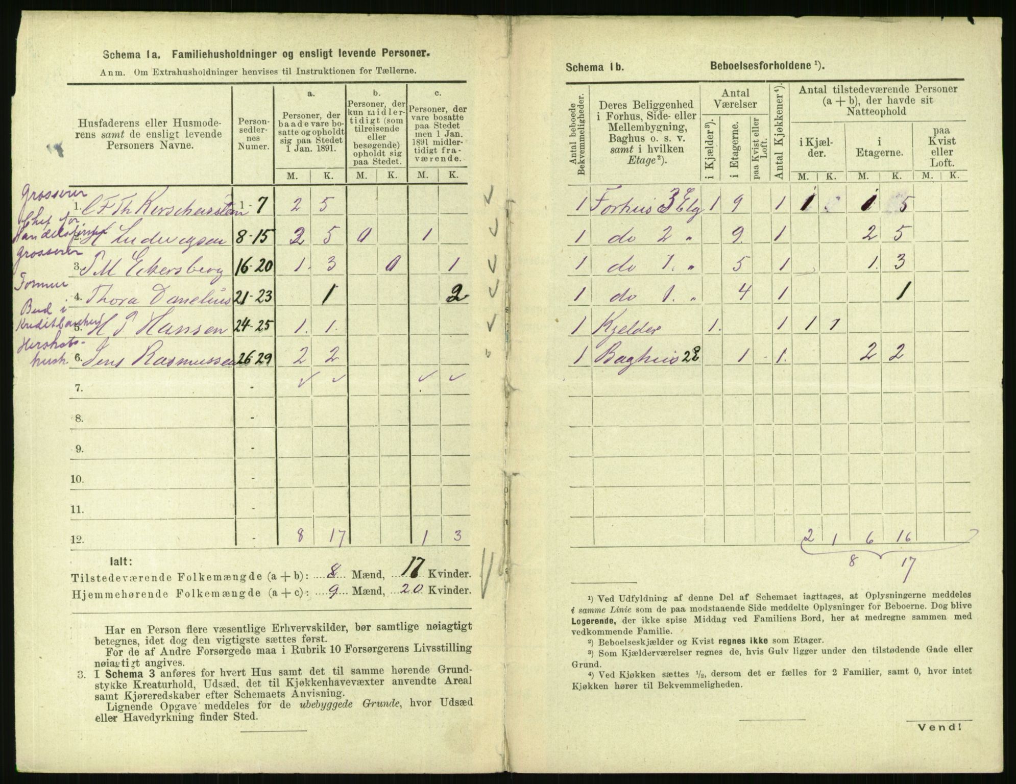 RA, 1891 census for 0301 Kristiania, 1891, p. 42458