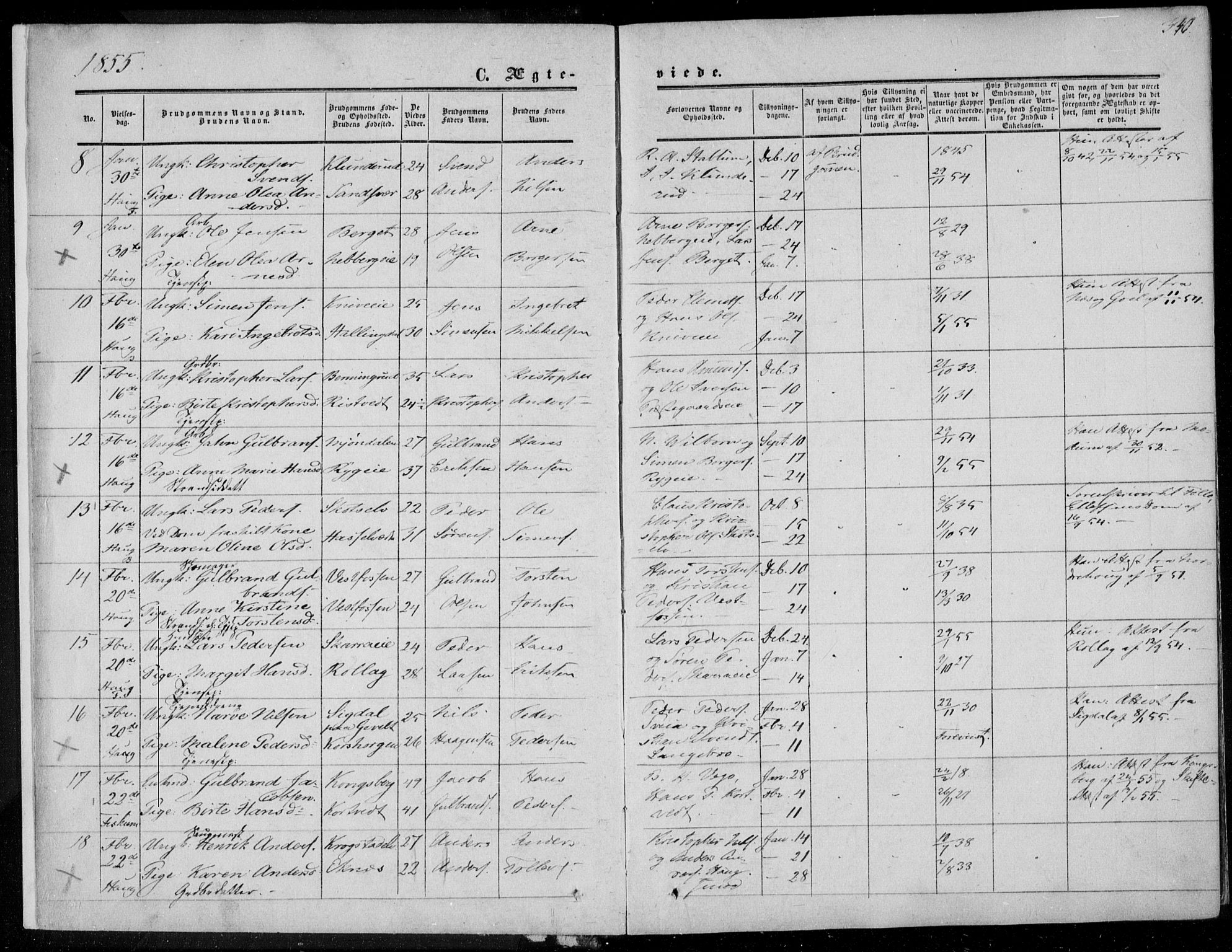 Eiker kirkebøker, SAKO/A-4/F/Fa/L0015b: Parish register (official) no. I 15B, 1854-1860, p. 340