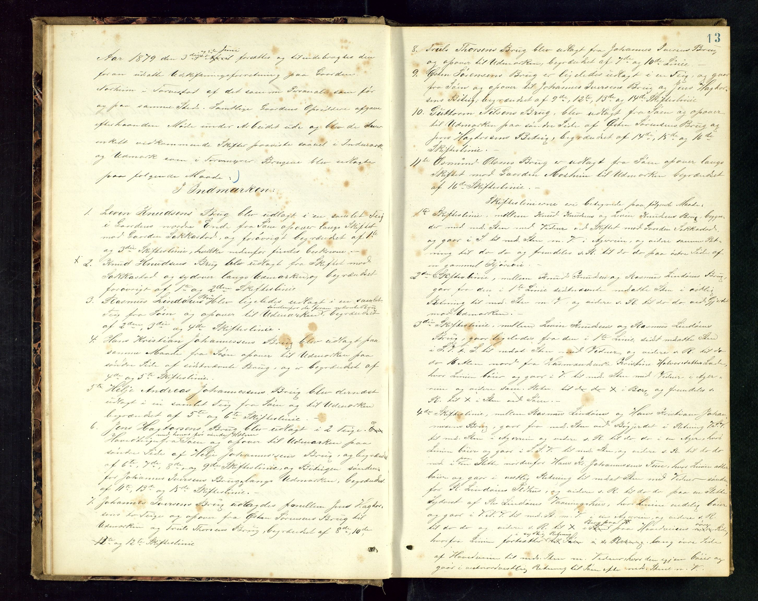 Rogaland jordskifterett, AV/SAST-A-102426/Oa/L0047: Forhandlingsprotokoll, 1879-1881, p. 13