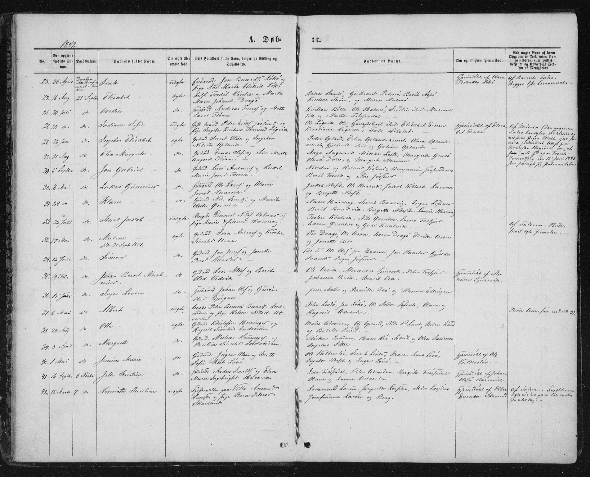 Ministerialprotokoller, klokkerbøker og fødselsregistre - Nord-Trøndelag, SAT/A-1458/771/L0595: Parish register (official) no. 771A02, 1840-1869