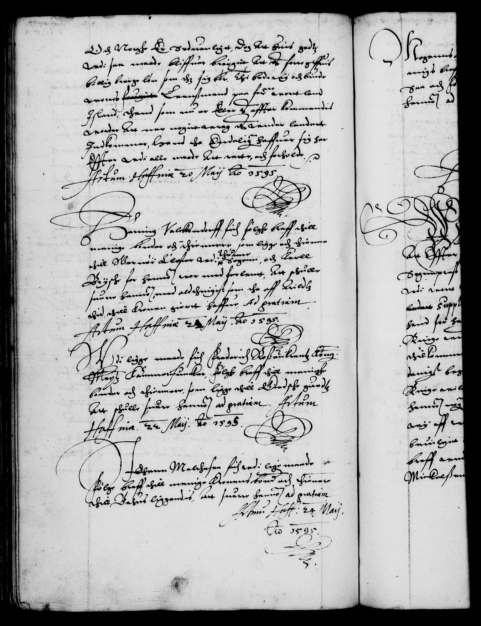 Danske Kanselli 1572-1799, RA/EA-3023/F/Fc/Fca/Fcaa/L0002: Norske registre (mikrofilm), 1588-1596, p. 255b
