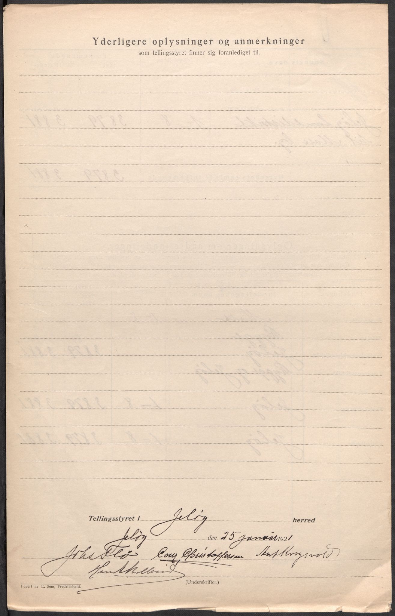 SAO, 1920 census for Moss land district, 1920, p. 4