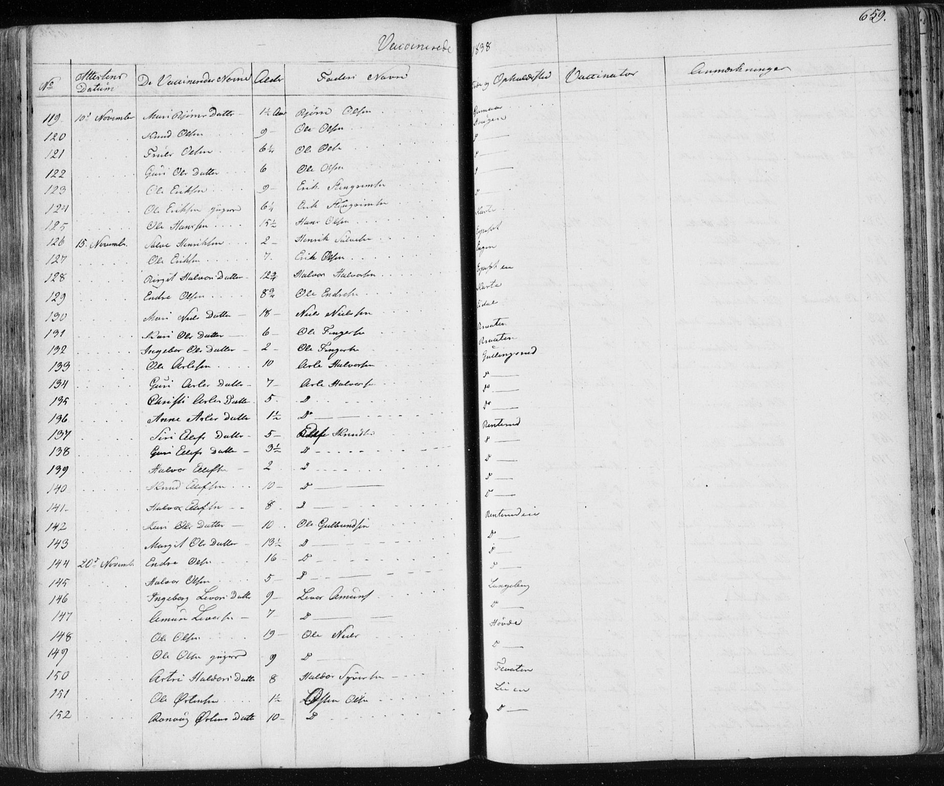 Nes kirkebøker, AV/SAKO-A-236/F/Fa/L0009: Parish register (official) no. 9, 1834-1863, p. 659