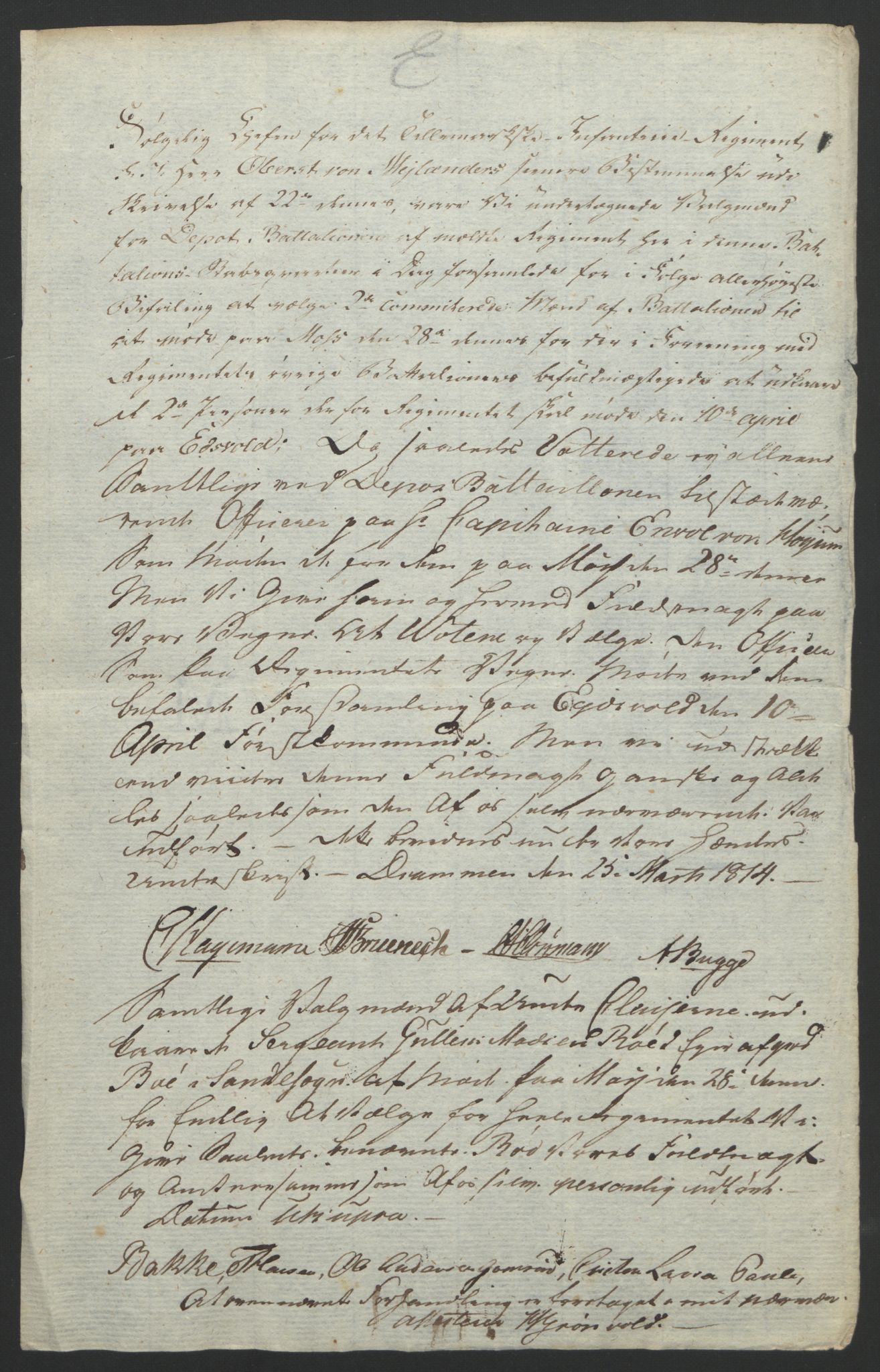 Statsrådssekretariatet, RA/S-1001/D/Db/L0007: Fullmakter for Eidsvollsrepresentantene i 1814. , 1814, p. 106