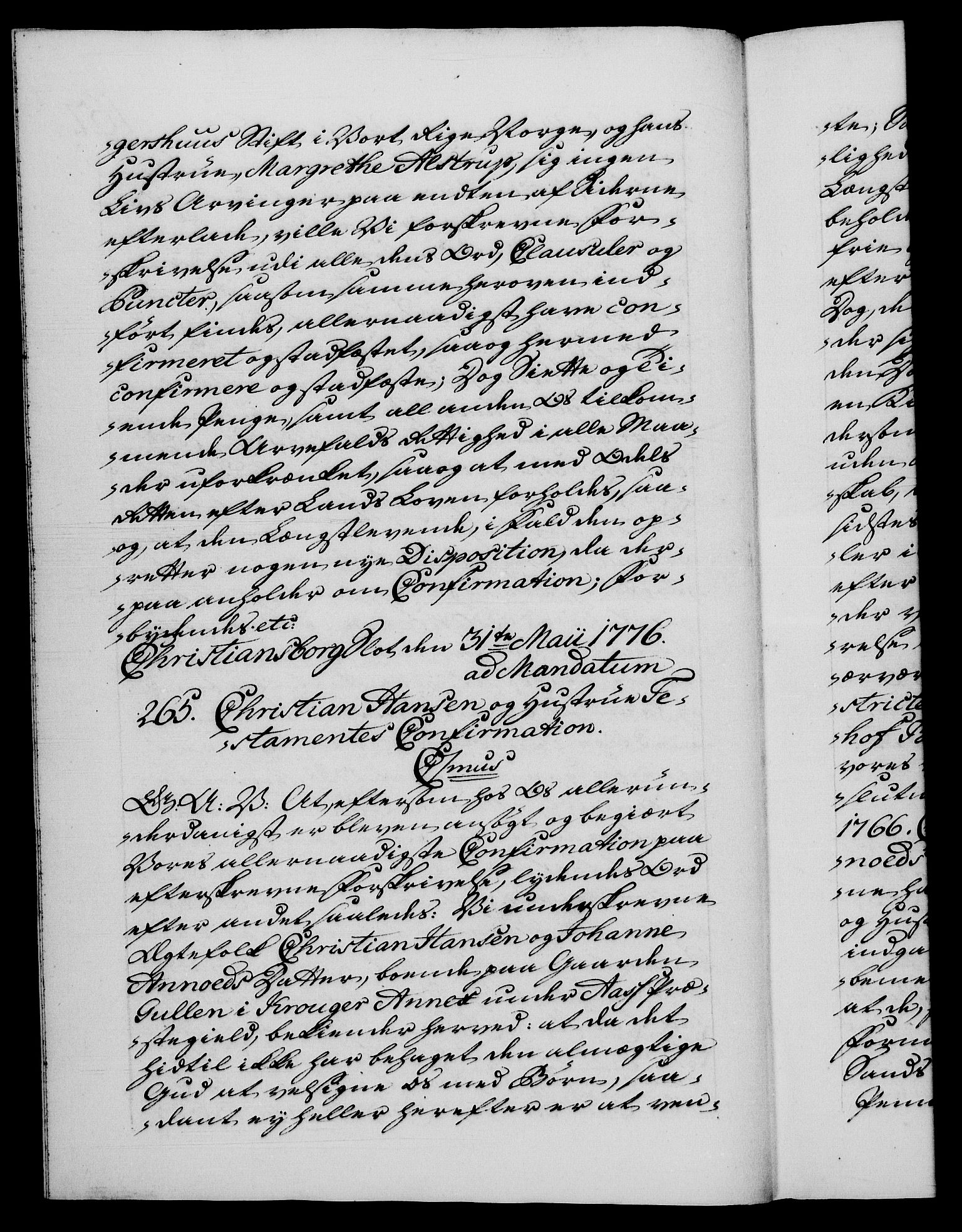Danske Kanselli 1572-1799, RA/EA-3023/F/Fc/Fca/Fcaa/L0047: Norske registre, 1776-1778, p. 167b