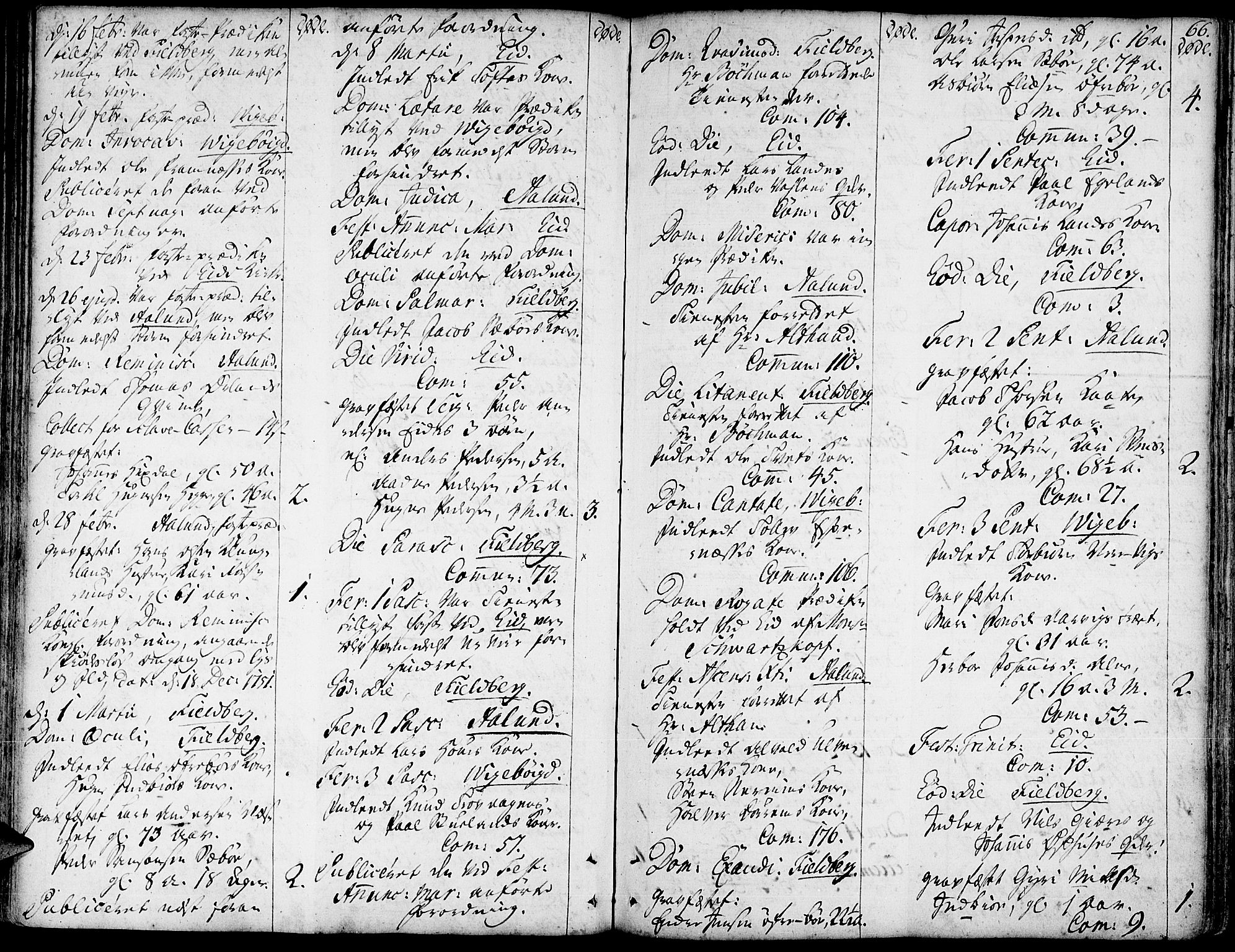 Fjelberg sokneprestembete, SAB/A-75201/H/Haa: Parish register (official) no. A 1, 1739-1759, p. 66