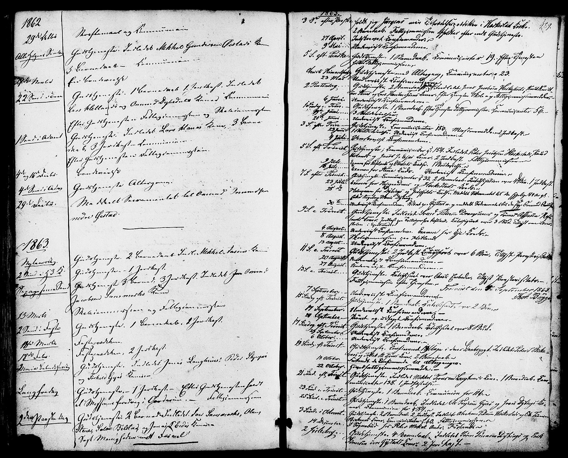 Lund sokneprestkontor, AV/SAST-A-101809/S06/L0010: Parish register (official) no. A 9, 1854-1886, p. 489