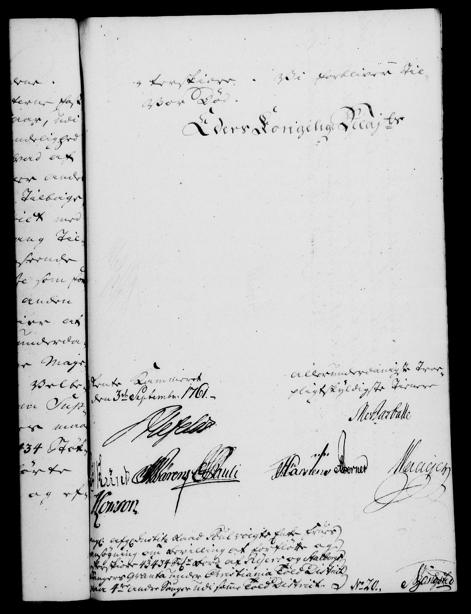 Rentekammeret, Kammerkanselliet, AV/RA-EA-3111/G/Gf/Gfa/L0043: Norsk relasjons- og resolusjonsprotokoll (merket RK 52.43), 1761, p. 410