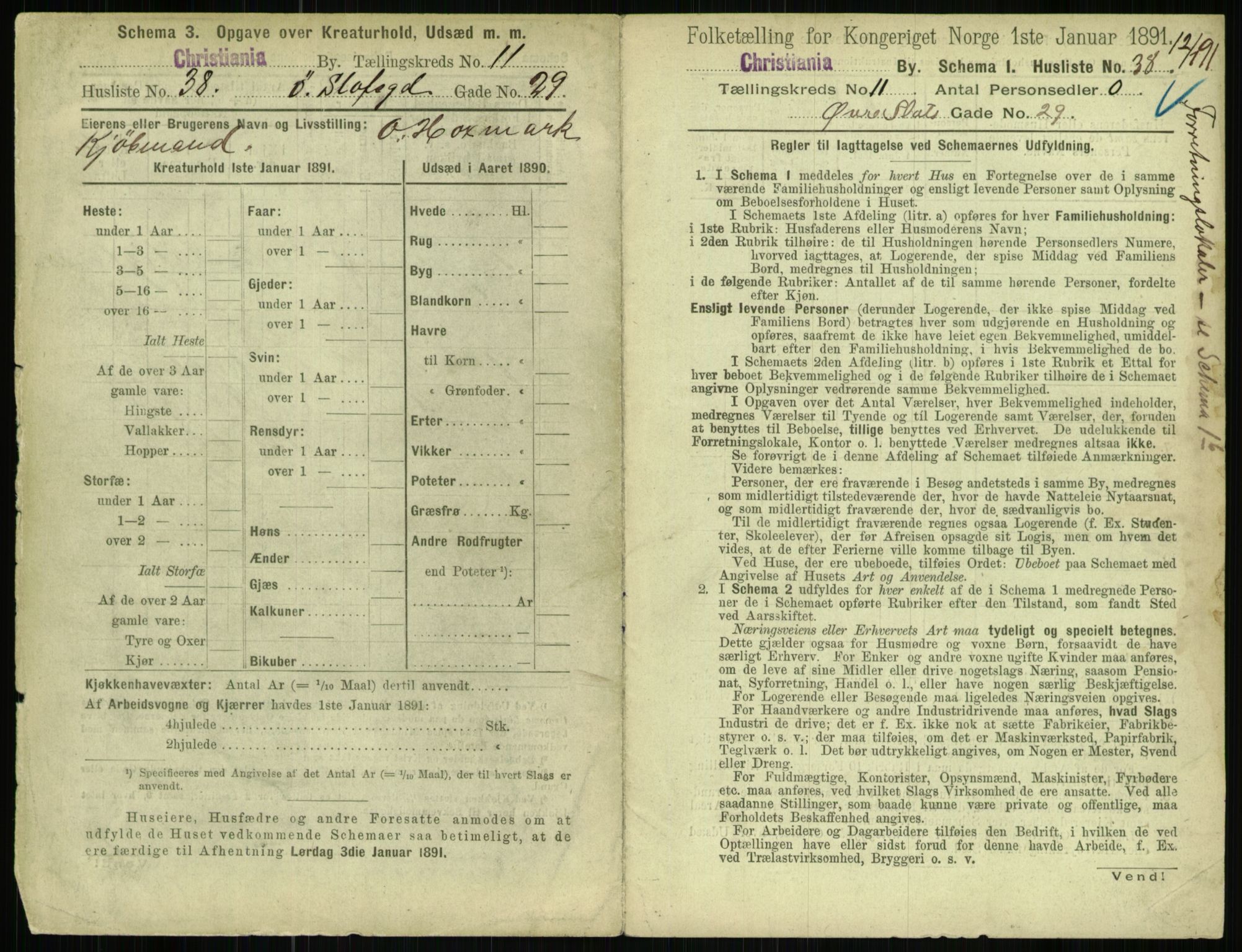 RA, 1891 census for 0301 Kristiania, 1891, p. 4884