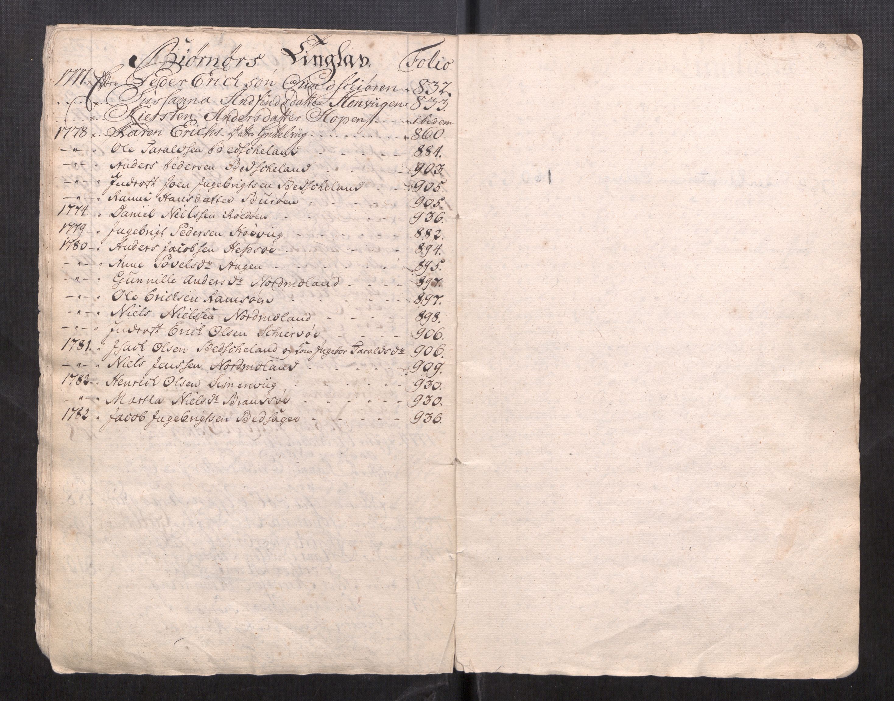 Fosen sorenskriveri, AV/SAT-A-1107/1/3/3A/L0037: To gamle registre til skifteprotokoller, 1751-1823