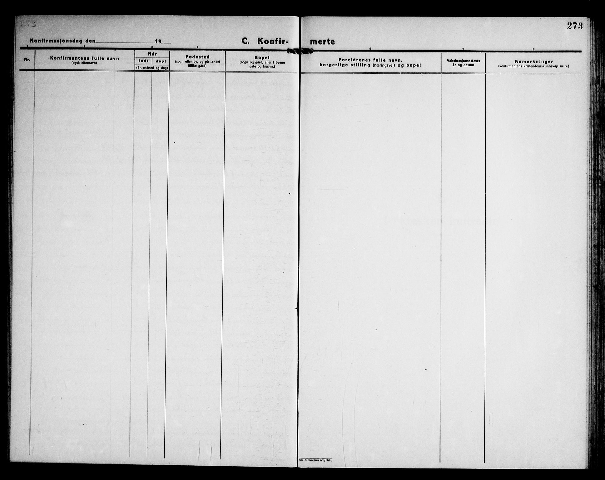 Skedsmo prestekontor Kirkebøker, AV/SAO-A-10033a/G/Ga/L0007: Parish register (copy) no. I 7, 1926-1945, p. 273