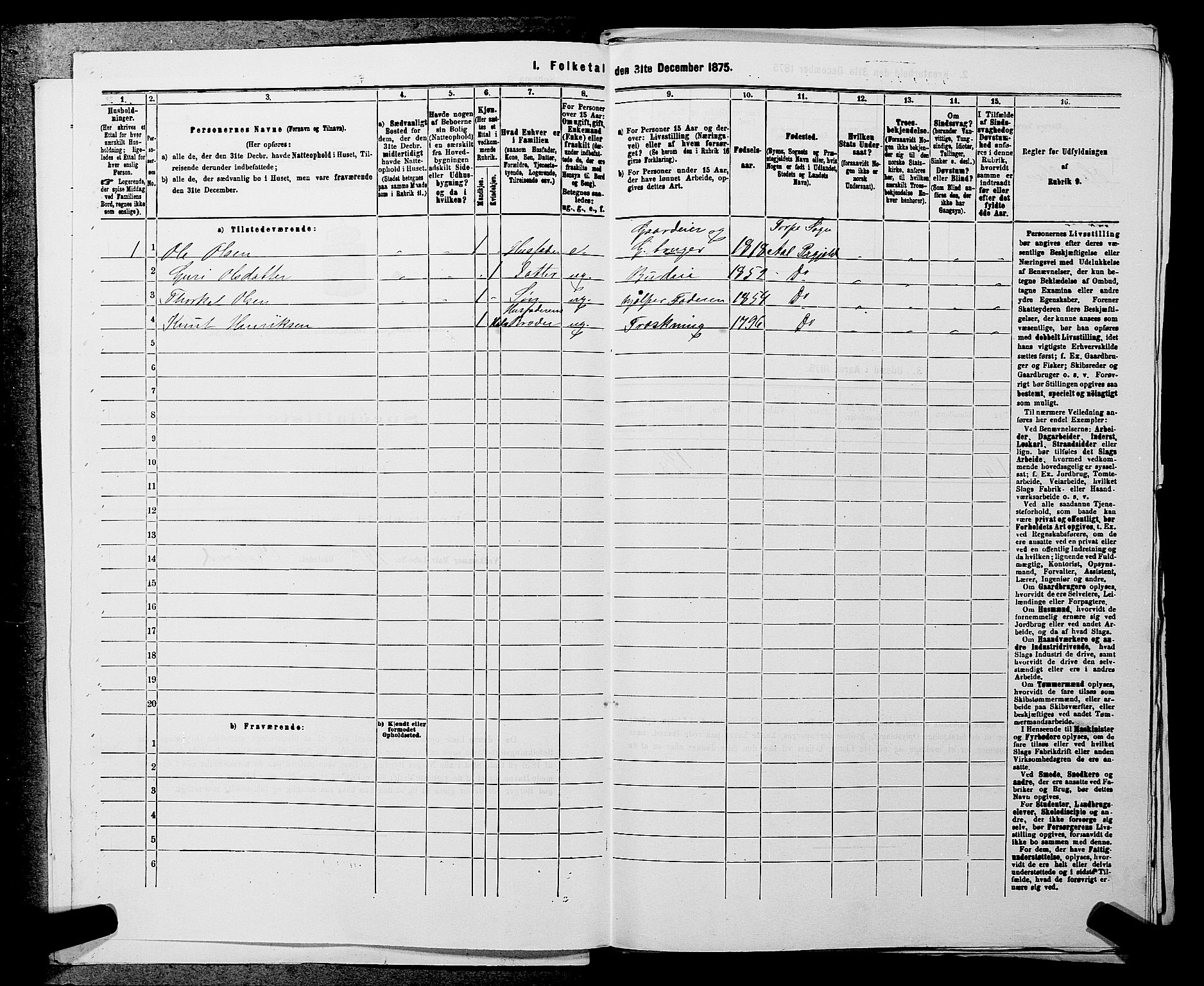 SAKO, 1875 census for 0619P Ål, 1875, p. 211