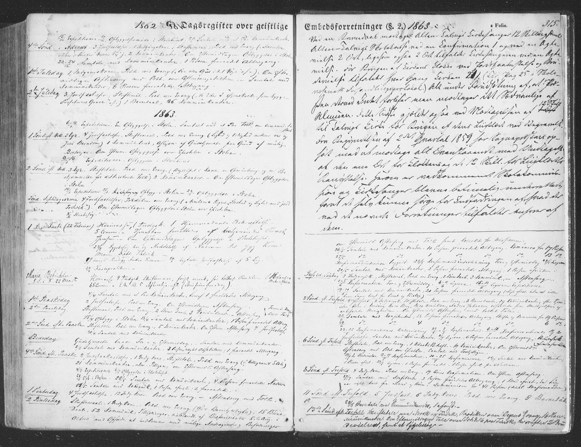 Talvik sokneprestkontor, SATØ/S-1337/H/Ha/L0010kirke: Parish register (official) no. 10, 1852-1864, p. 315
