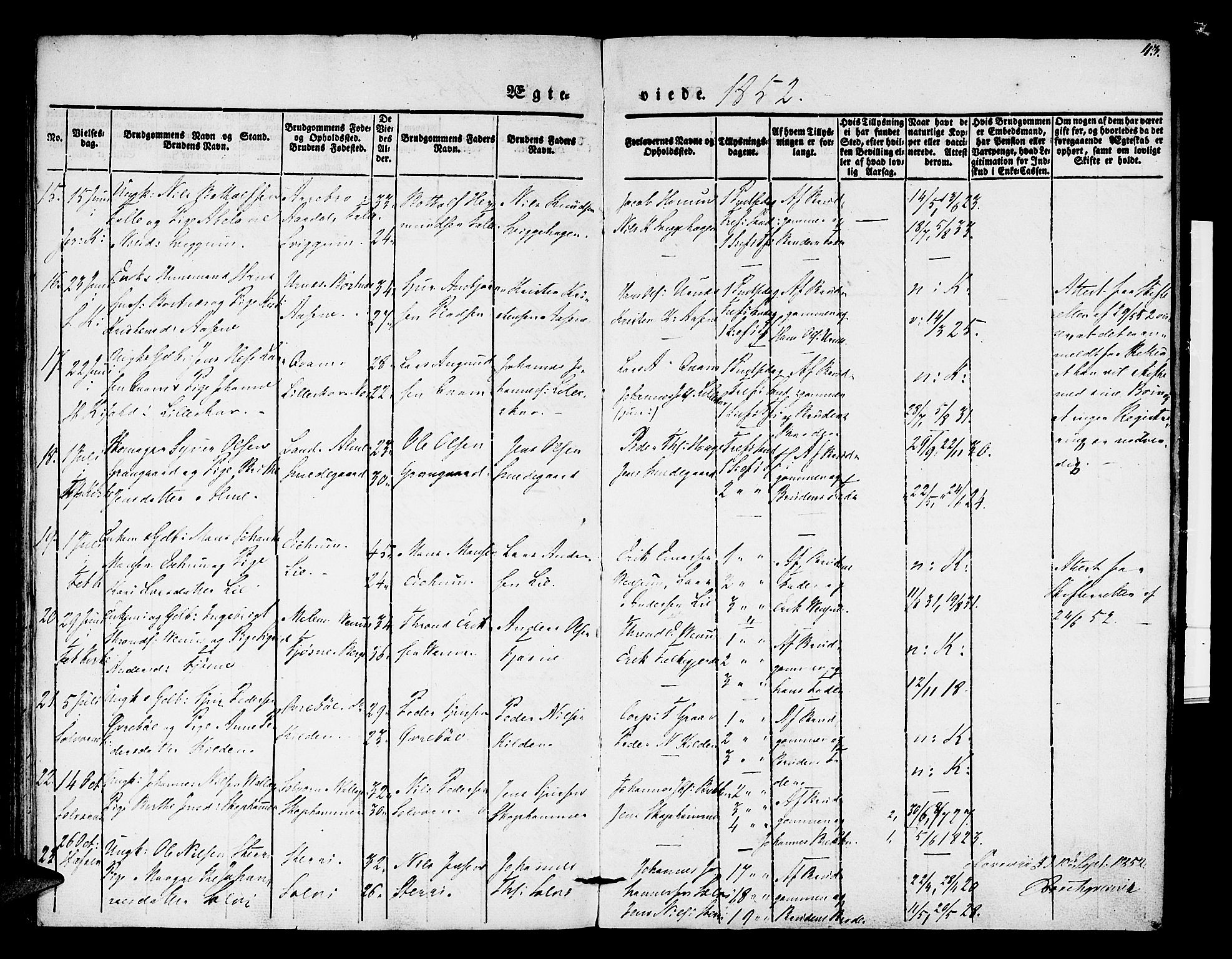 Hafslo sokneprestembete, AV/SAB-A-80301/H/Haa/Haaa/L0007: Parish register (official) no. A 7, 1834-1854, p. 43