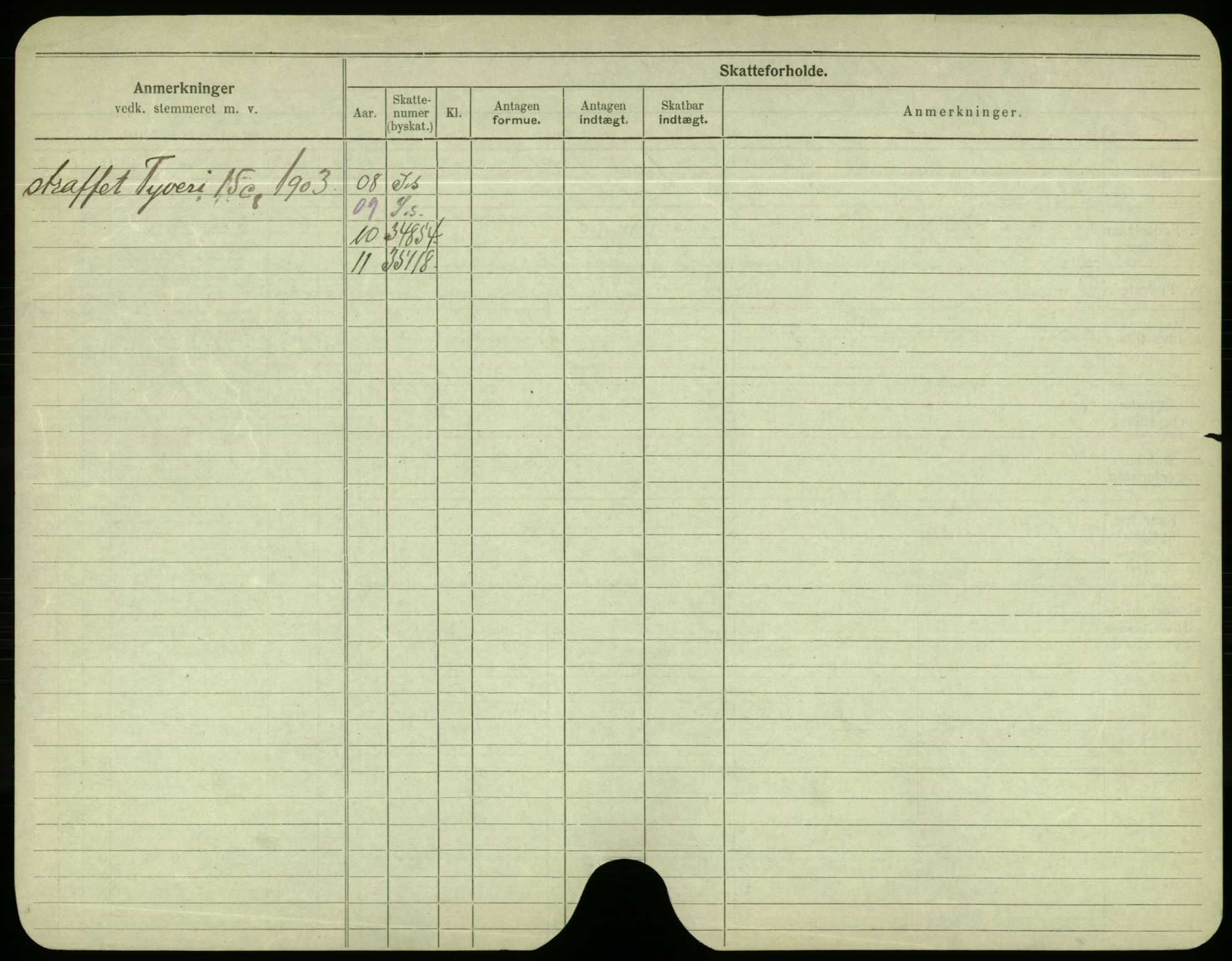 Oslo folkeregister, Registerkort, AV/SAO-A-11715/F/Fa/Fac/L0003: Menn, 1906-1914, p. 1099b