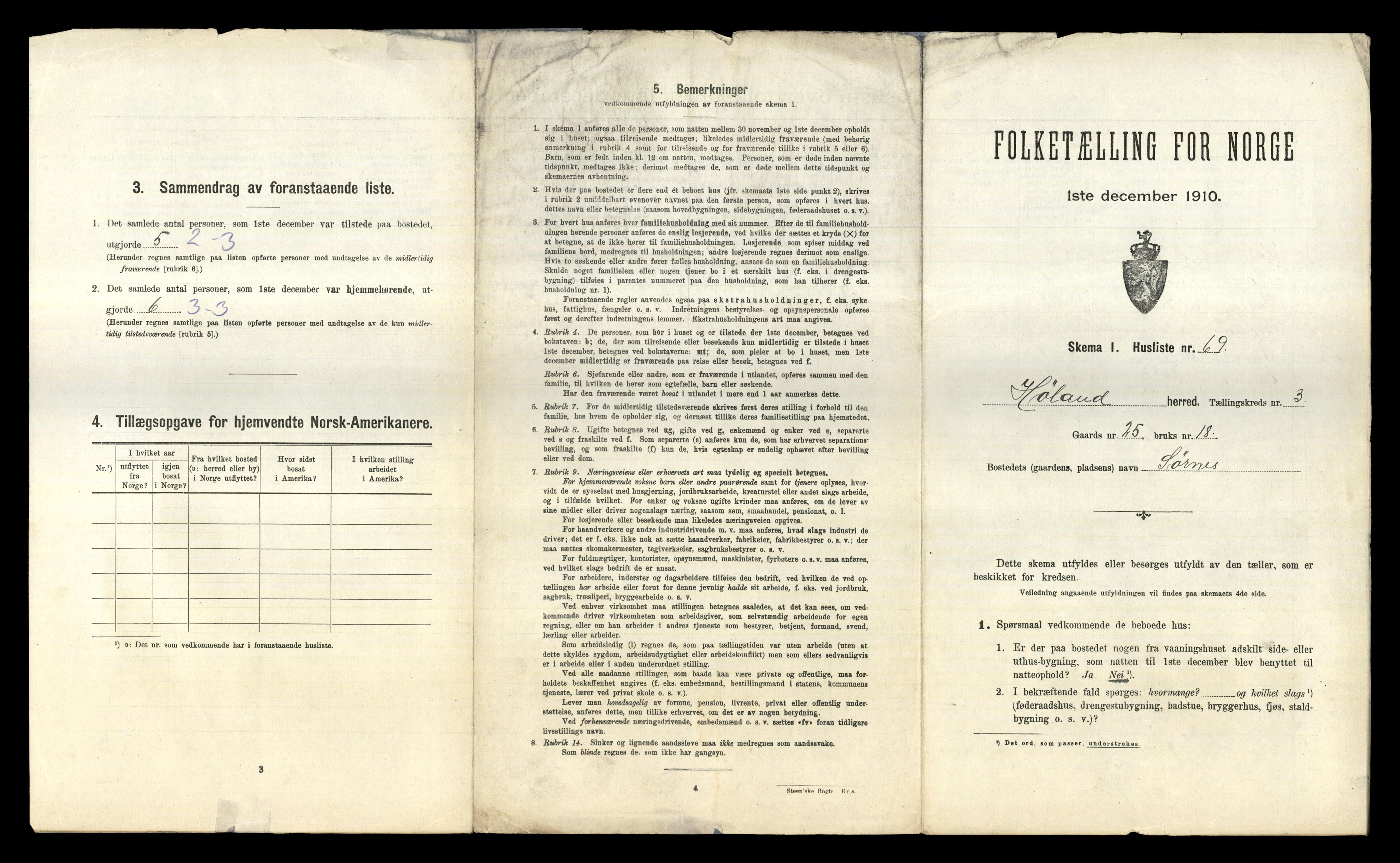 RA, 1910 census for Høland, 1910, p. 641