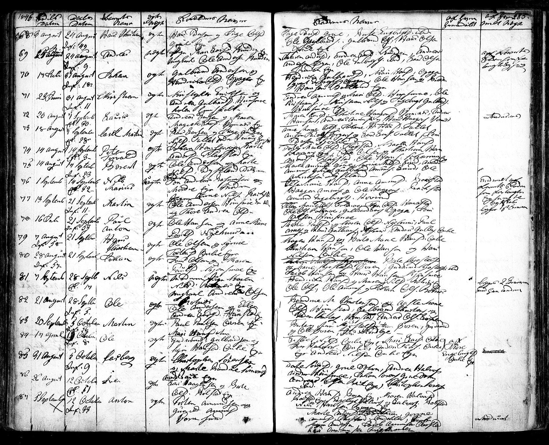 Nes prestekontor Kirkebøker, SAO/A-10410/F/Fa/L0006: Parish register (official) no. I 6, 1833-1845, p. 285