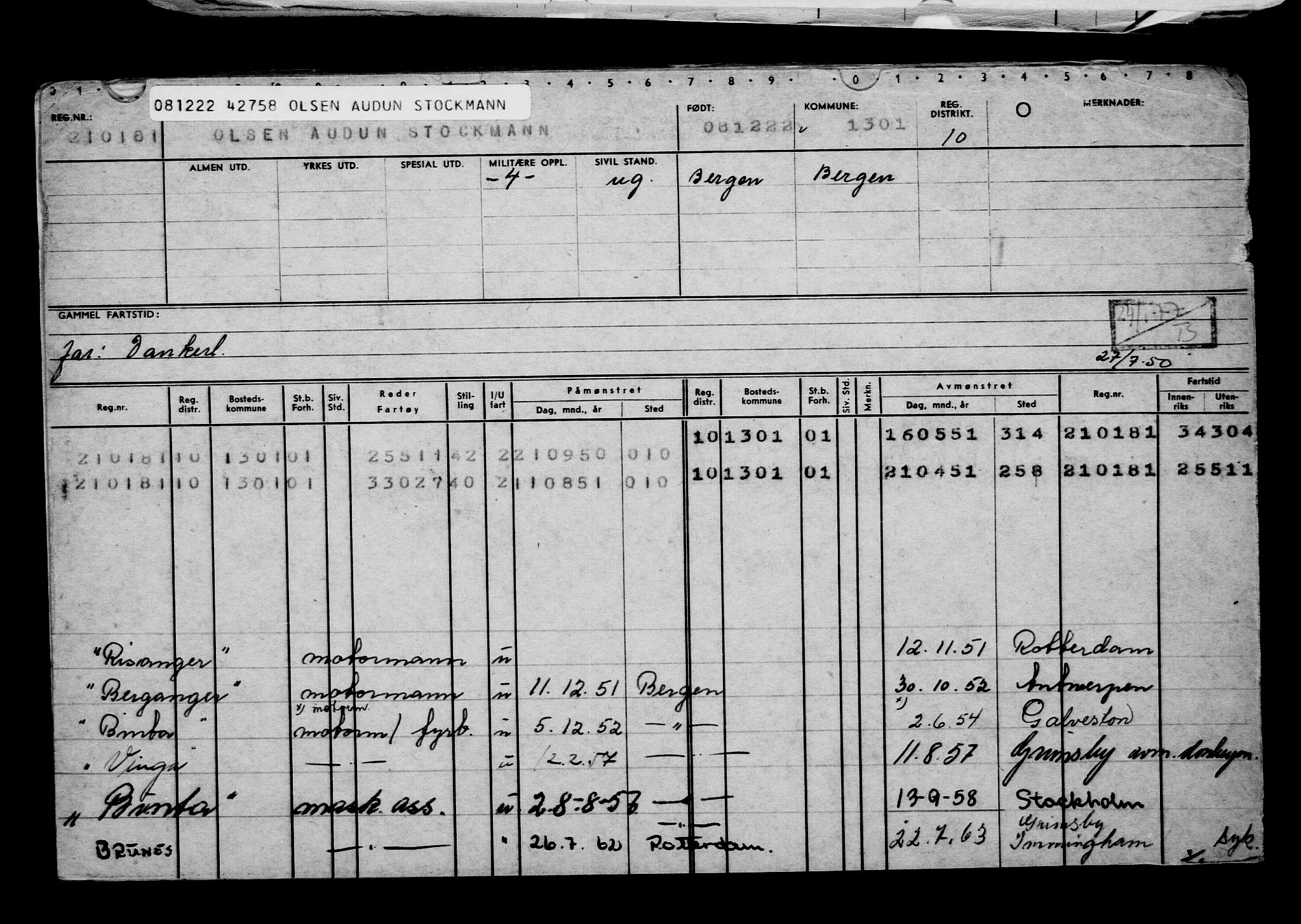 Direktoratet for sjømenn, AV/RA-S-3545/G/Gb/L0213: Hovedkort, 1922, p. 175