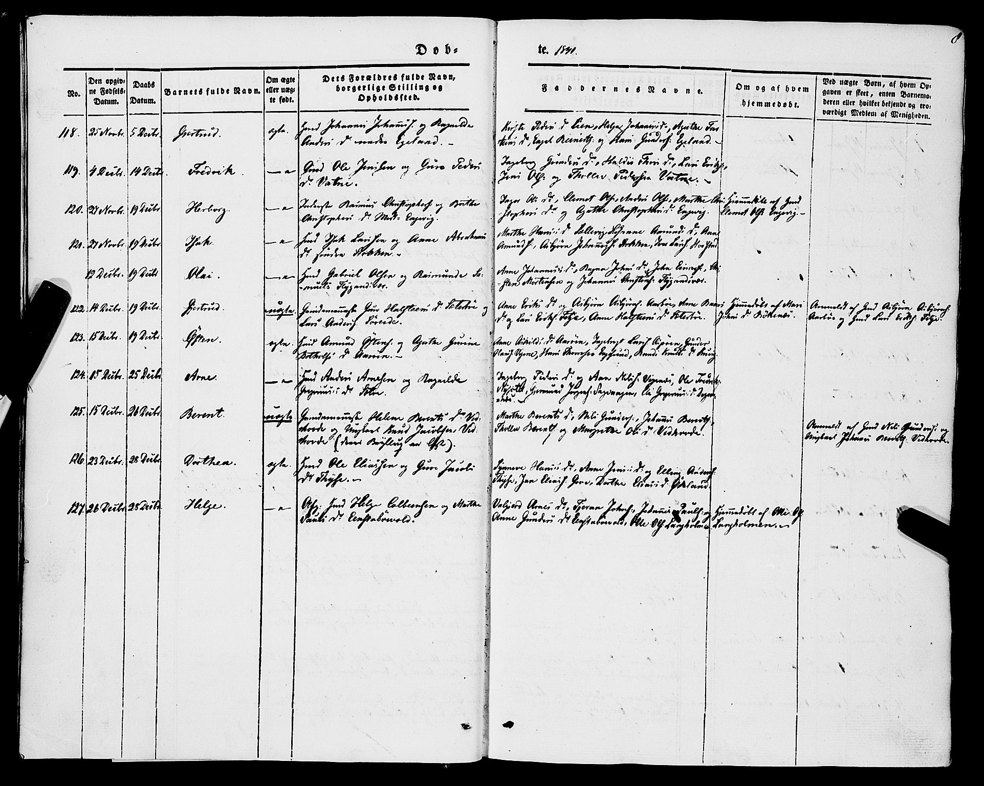 Stord sokneprestembete, SAB/A-78201/H/Haa: Parish register (official) no. A 7, 1841-1861, p. 8
