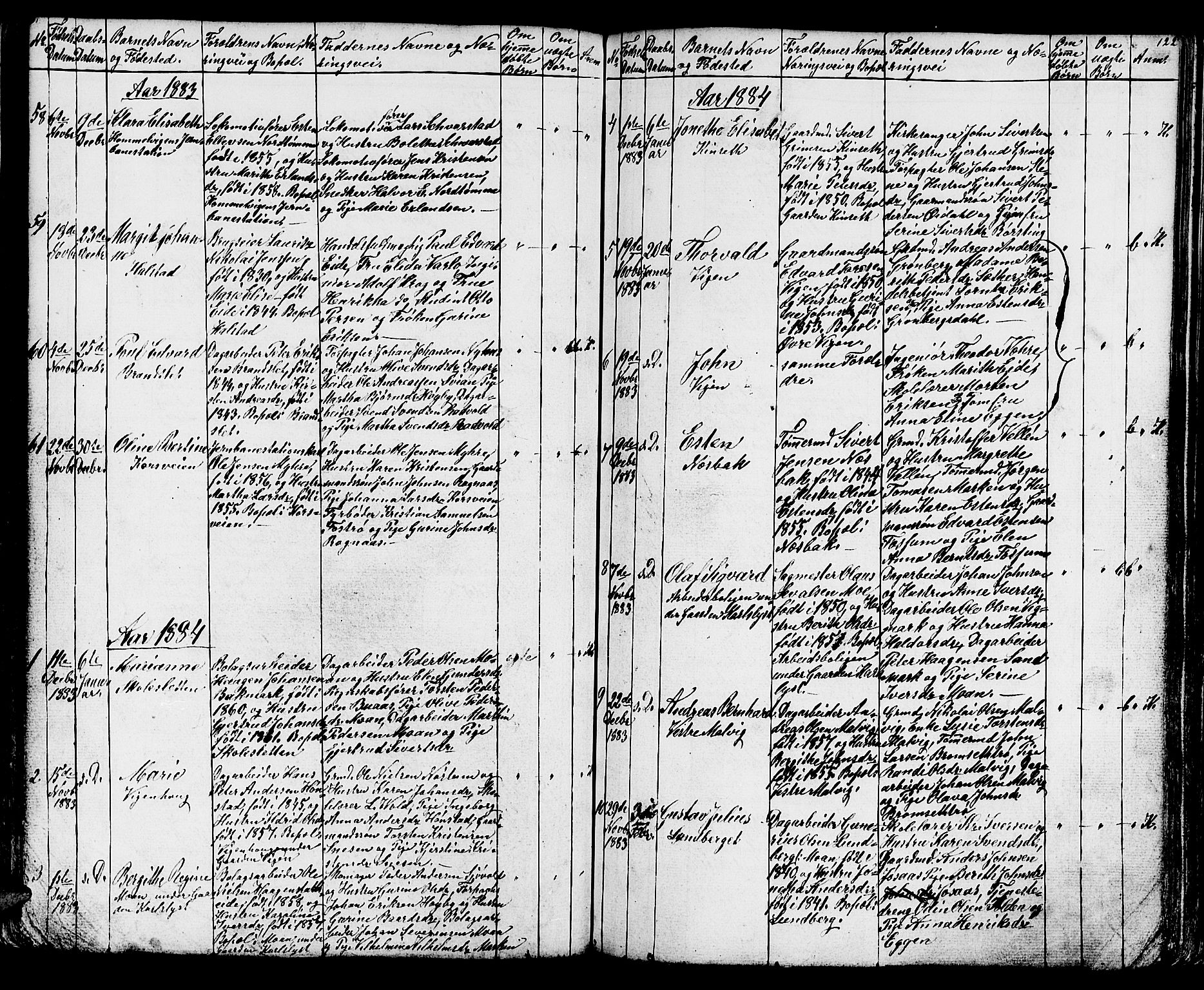 Ministerialprotokoller, klokkerbøker og fødselsregistre - Sør-Trøndelag, SAT/A-1456/616/L0422: Parish register (copy) no. 616C05, 1850-1888, p. 122