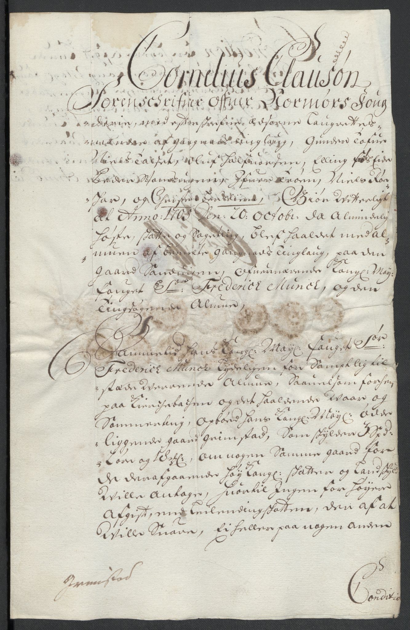 Rentekammeret inntil 1814, Reviderte regnskaper, Fogderegnskap, AV/RA-EA-4092/R56/L3741: Fogderegnskap Nordmøre, 1705, p. 140