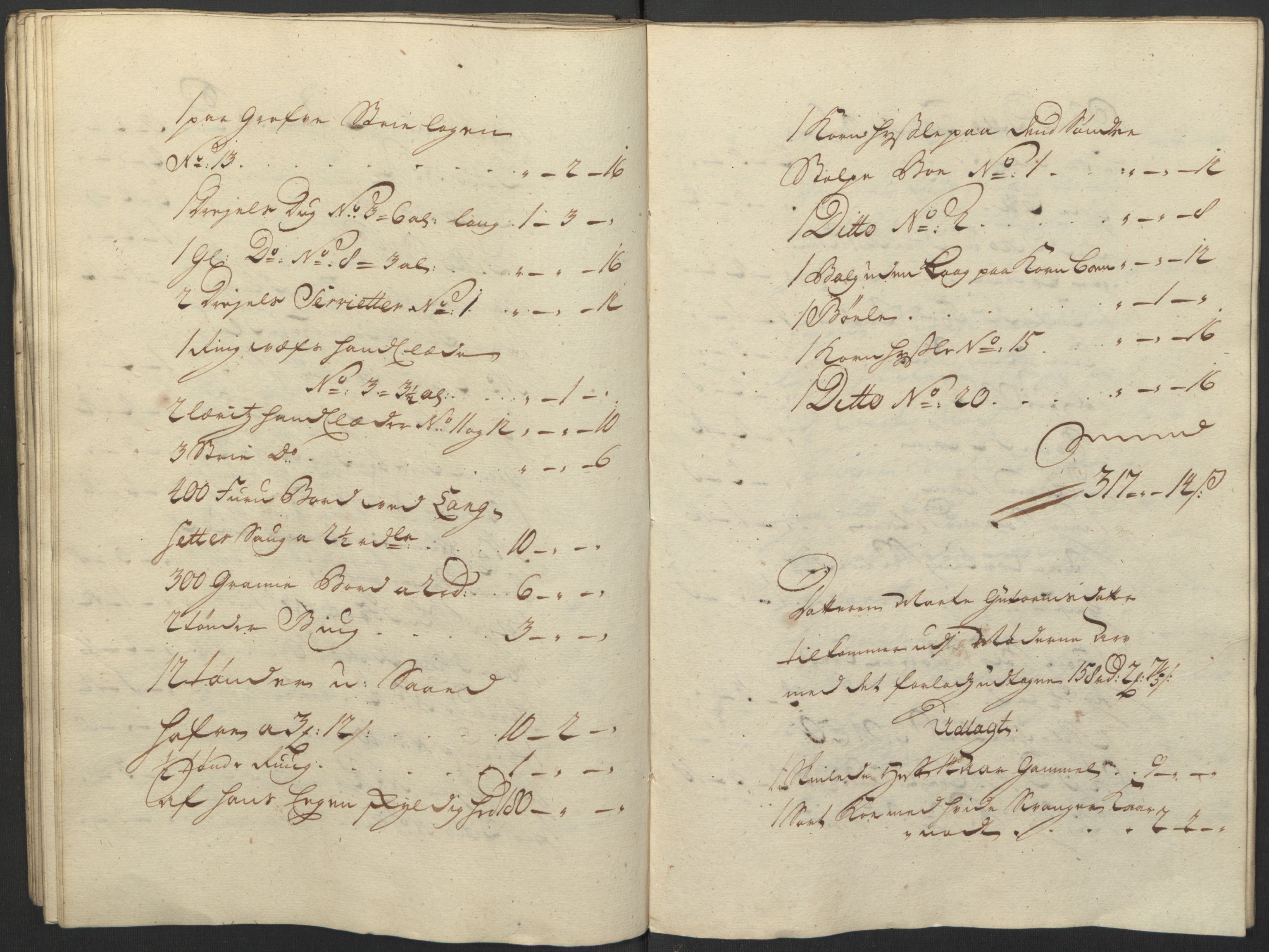 Forsvaret, Generalauditøren, AV/RA-RAFA-1772/F/Fj/Fjb/L0003: Skifter nr. 60 - 69 (1727, 1728), 1727-1728, p. 746