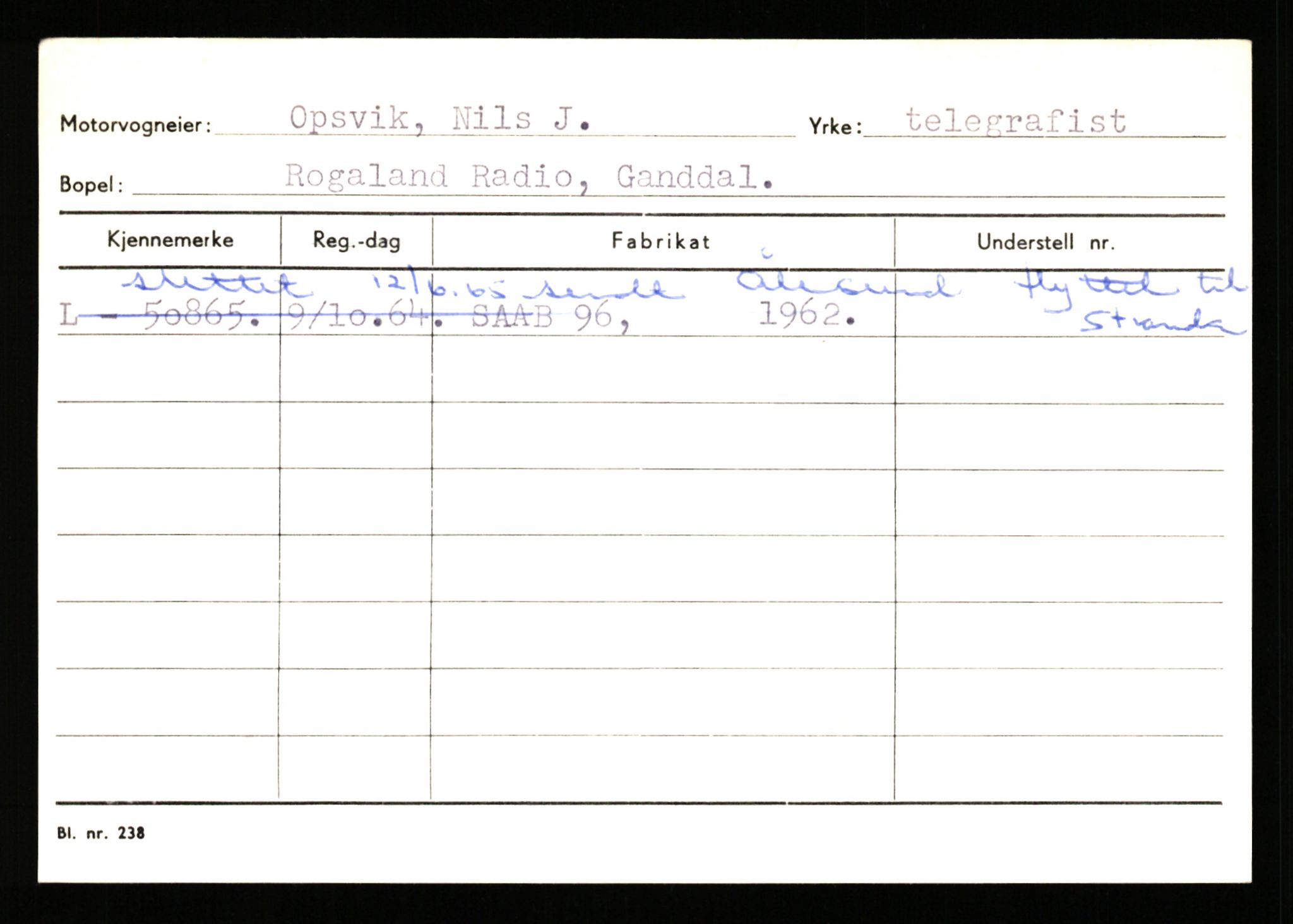 Stavanger trafikkstasjon, SAST/A-101942/0/H/L0029: Omdal - Polaris, 1930-1971, p. 653