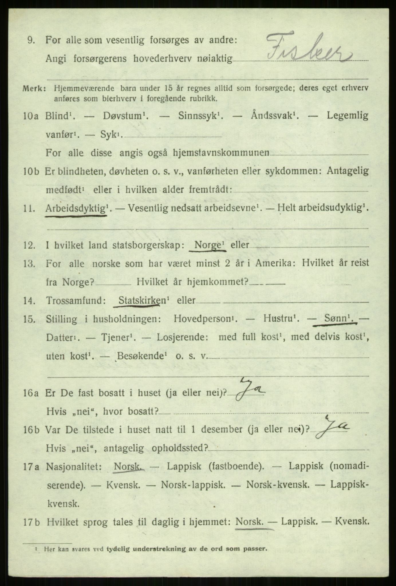 SATØ, 1920 census for Tranøy, 1920, p. 4544