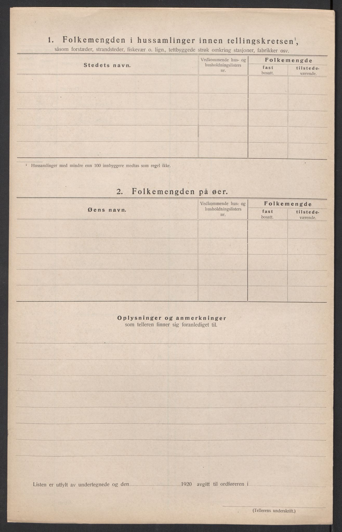 SAK, 1920 census for Nes (V-A), 1920, p. 52