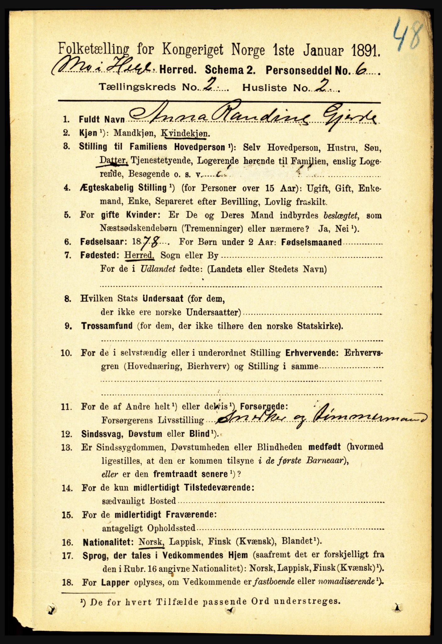 RA, 1891 census for 1833 Mo, 1891, p. 543