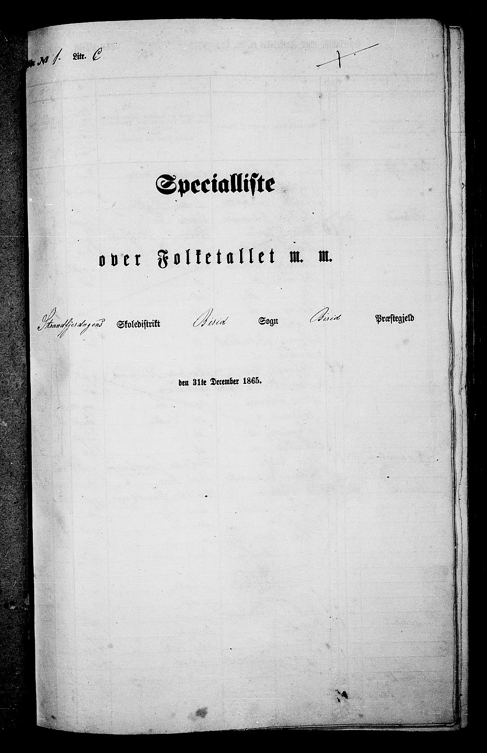 RA, 1865 census for Biri, 1865, p. 37