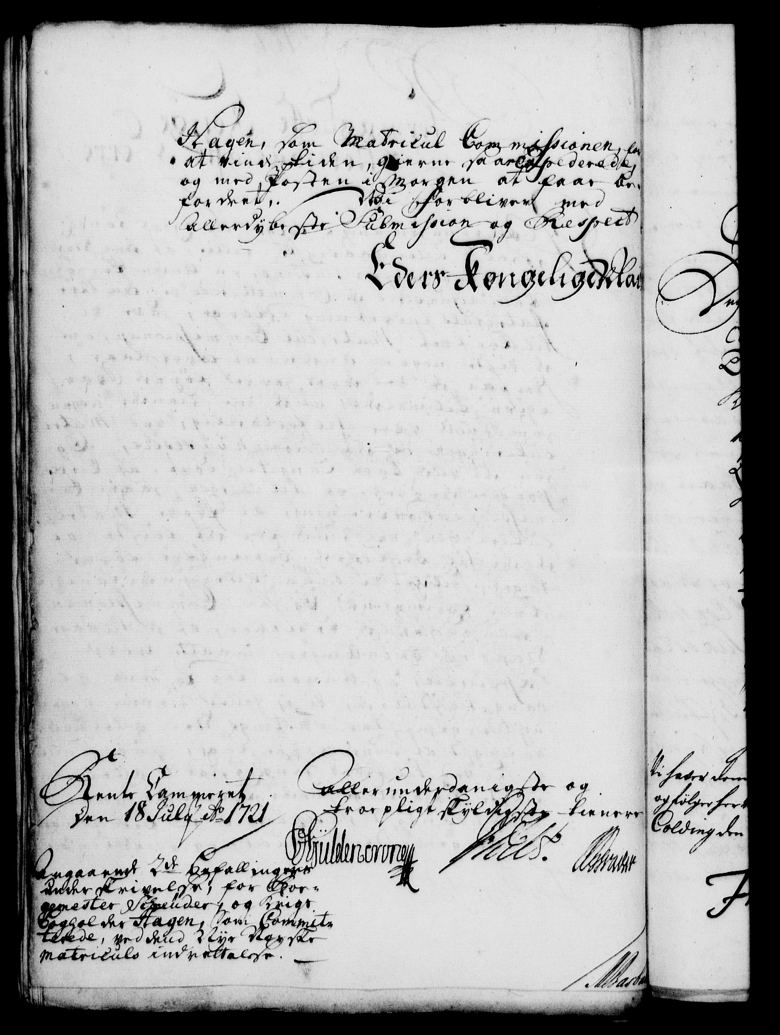 Rentekammeret, Kammerkanselliet, RA/EA-3111/G/Gf/Gfa/L0004: Norsk relasjons- og resolusjonsprotokoll (merket RK 52.4), 1721, p. 1243